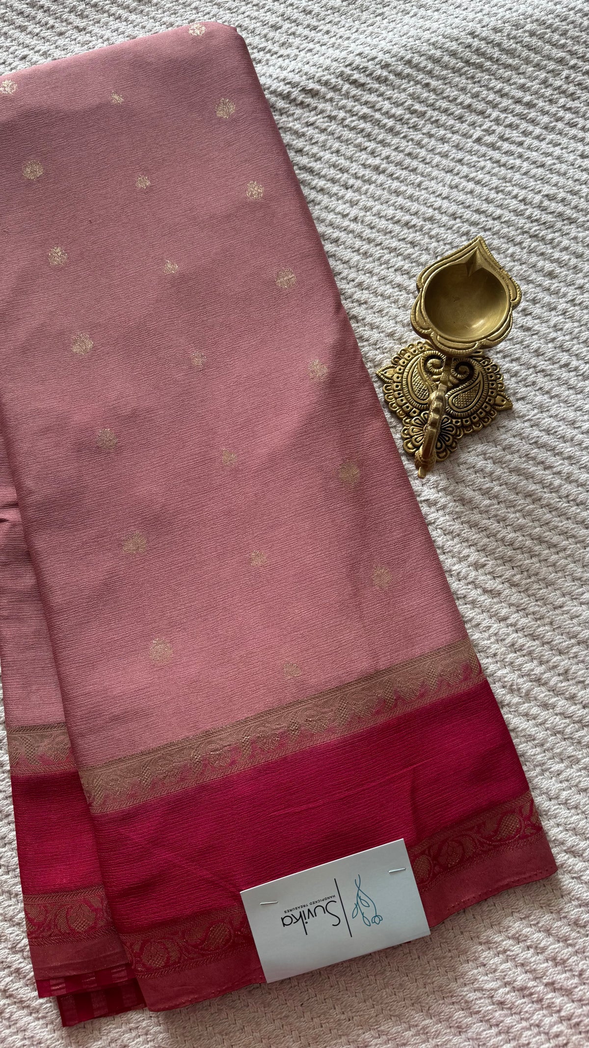 CREPE SILK SUV5740-ONIONPINK WITH RED