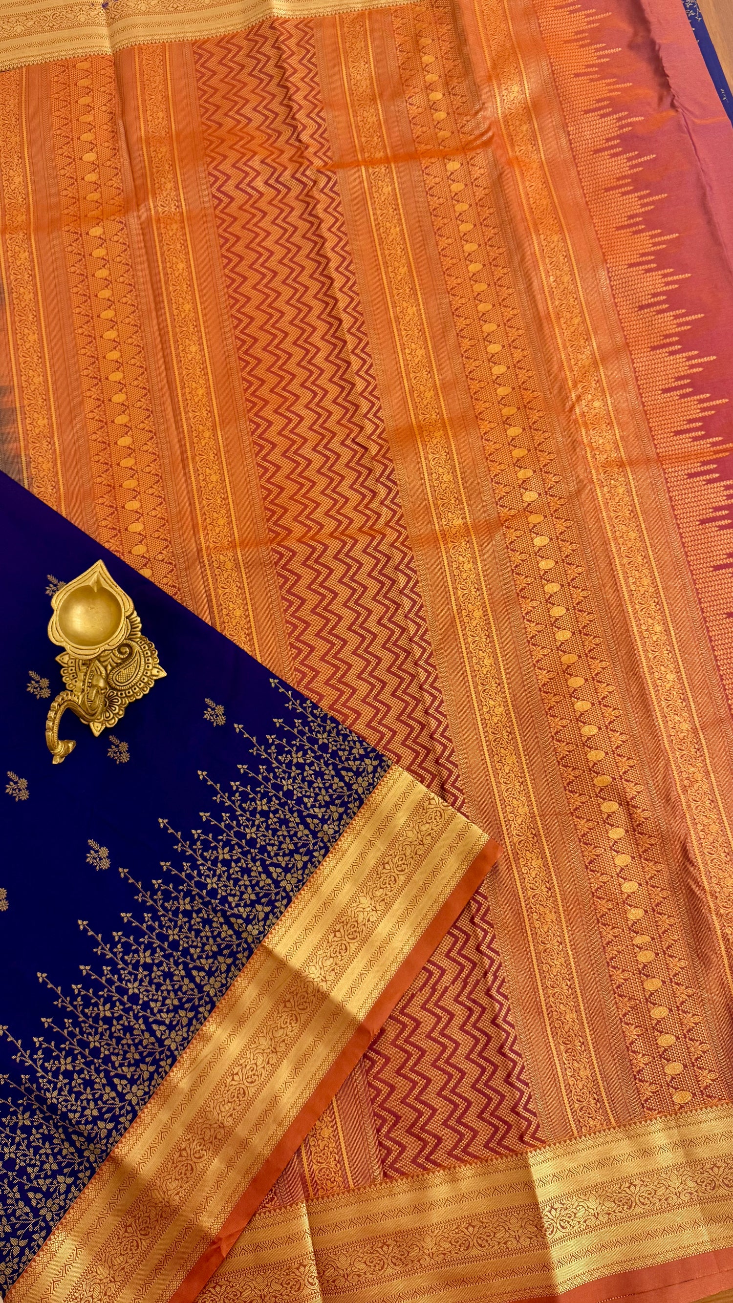 KANJIVARAM SILK SAREE SUV5616-BLUE