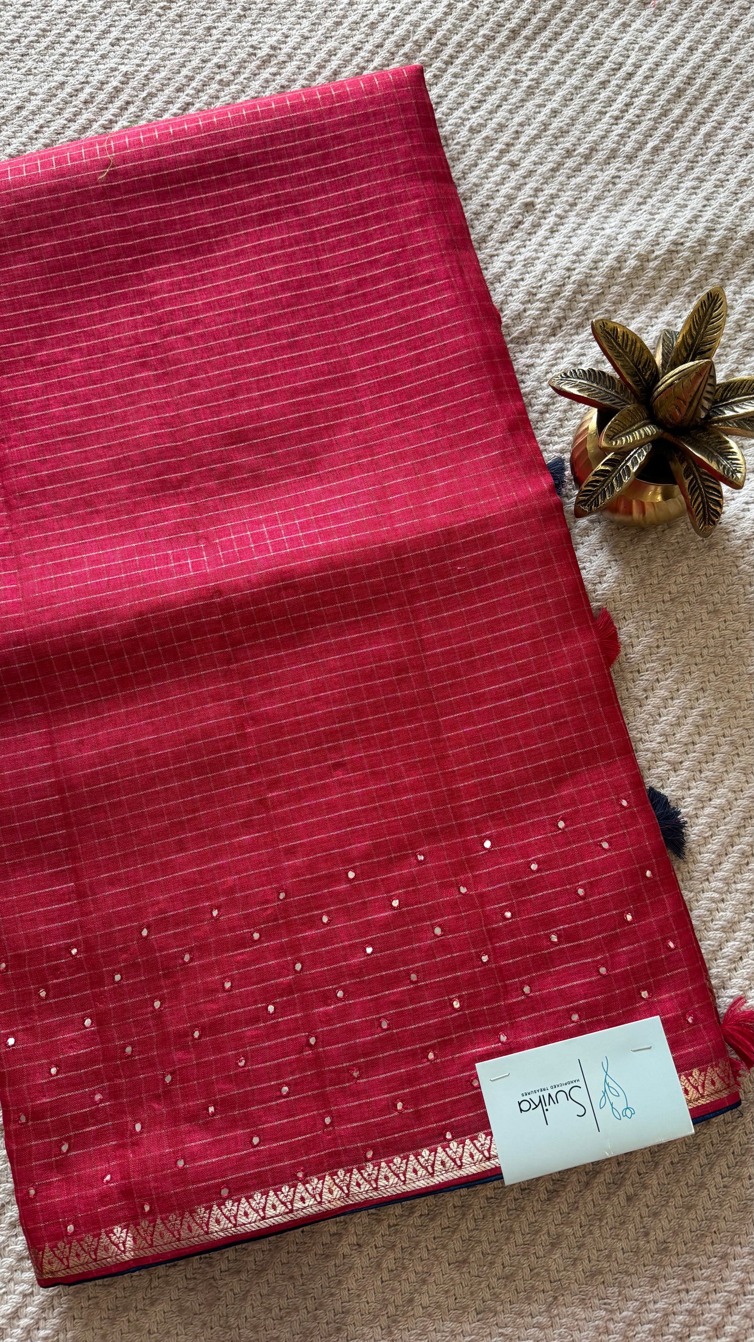 TUSSER SAREE SUV5424-PINK