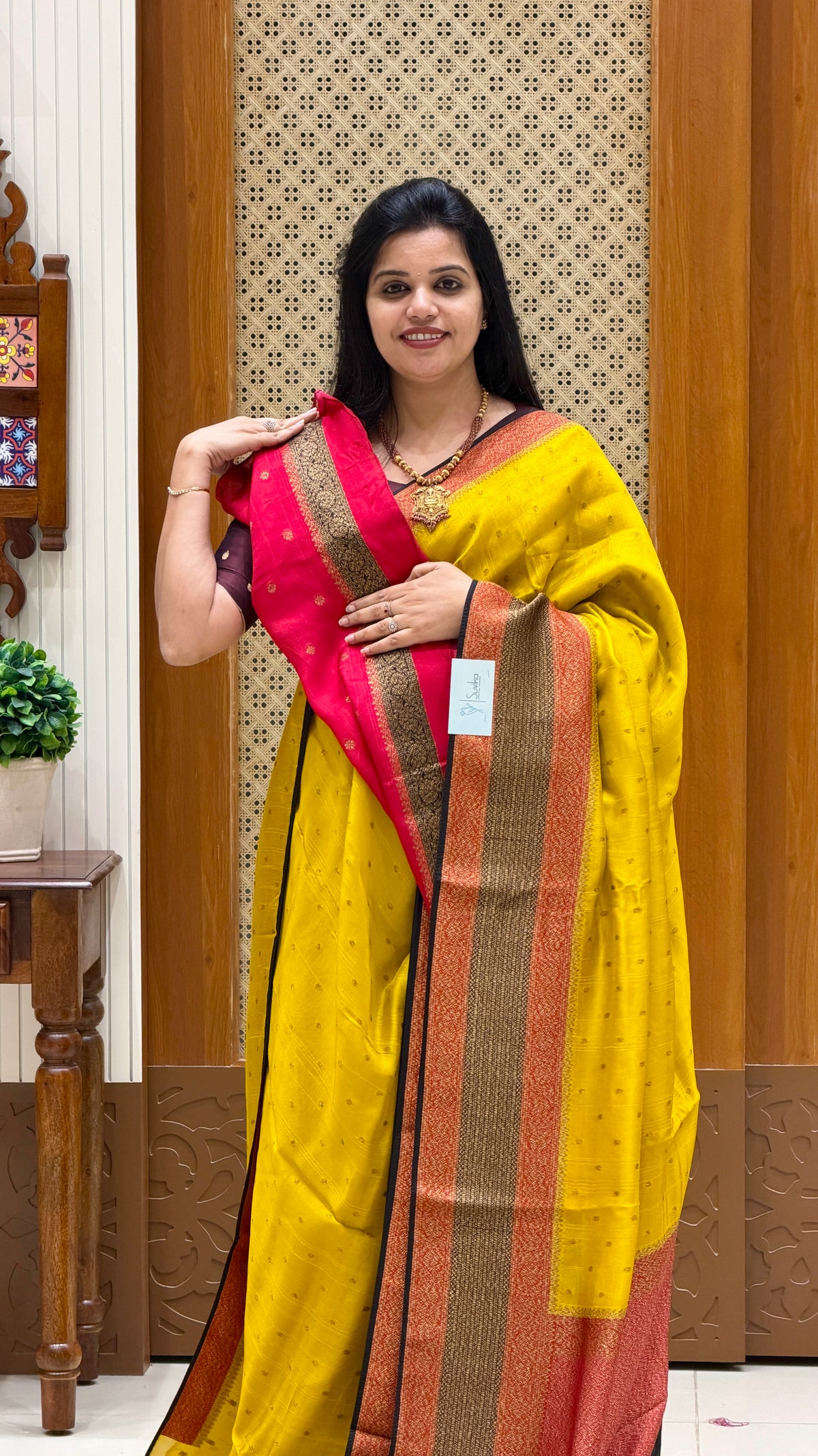 BANARASI DUPION SILK SUV5723-YELLOW