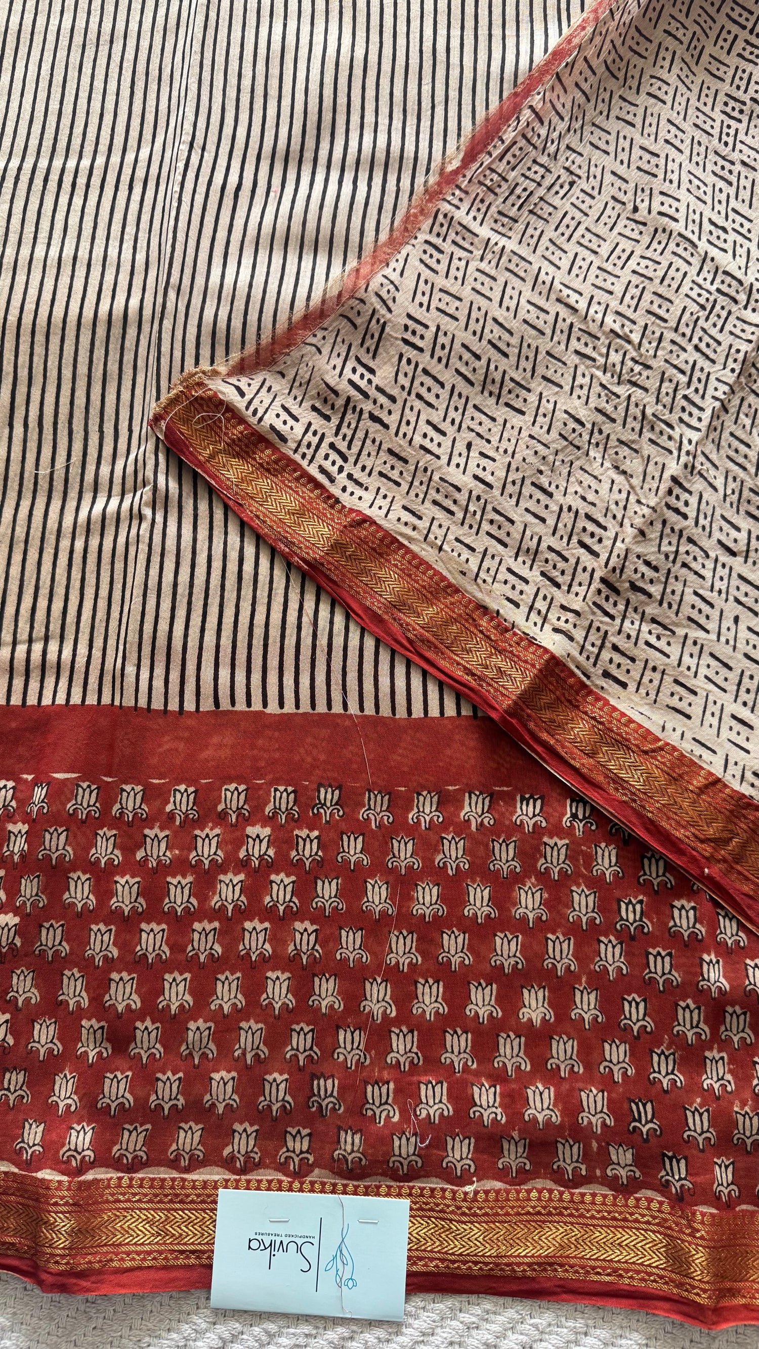 PURE CHANDERI SILK COTTON SUV5009-RUST