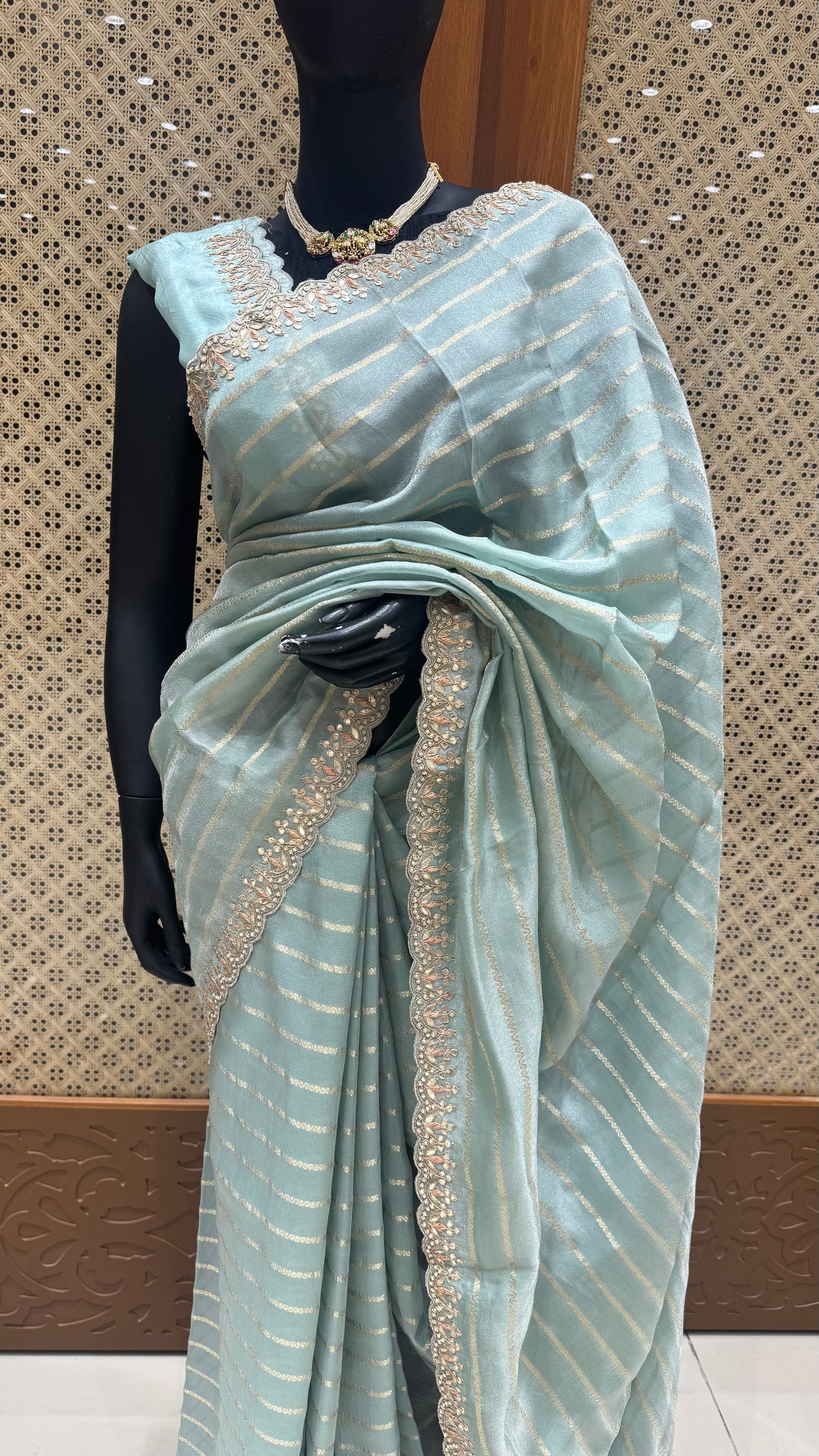 TISSUE SAREE SUV5070-SEABLUE