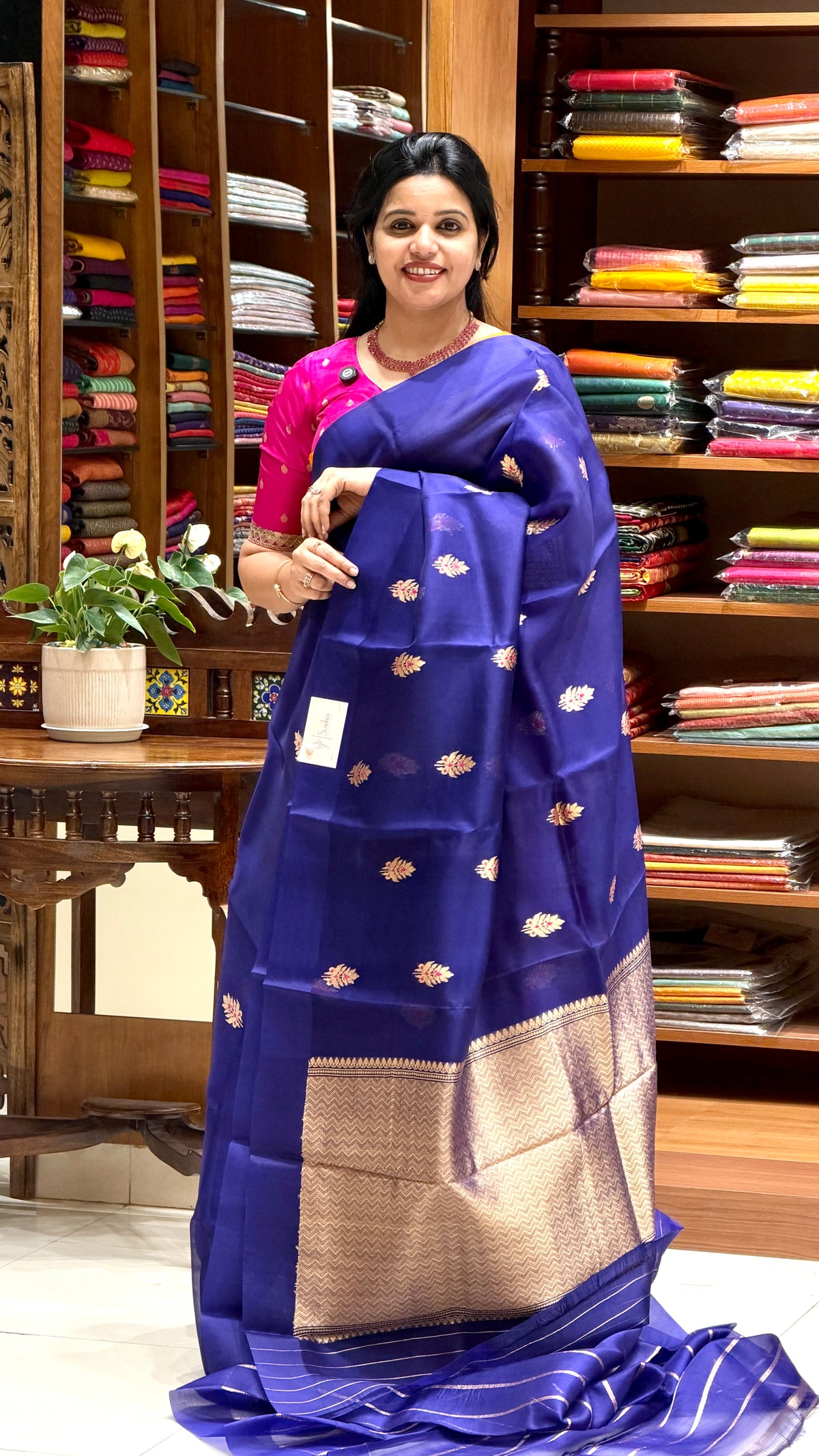 PURE KORA SILK SAREE PSBS207-BLUE