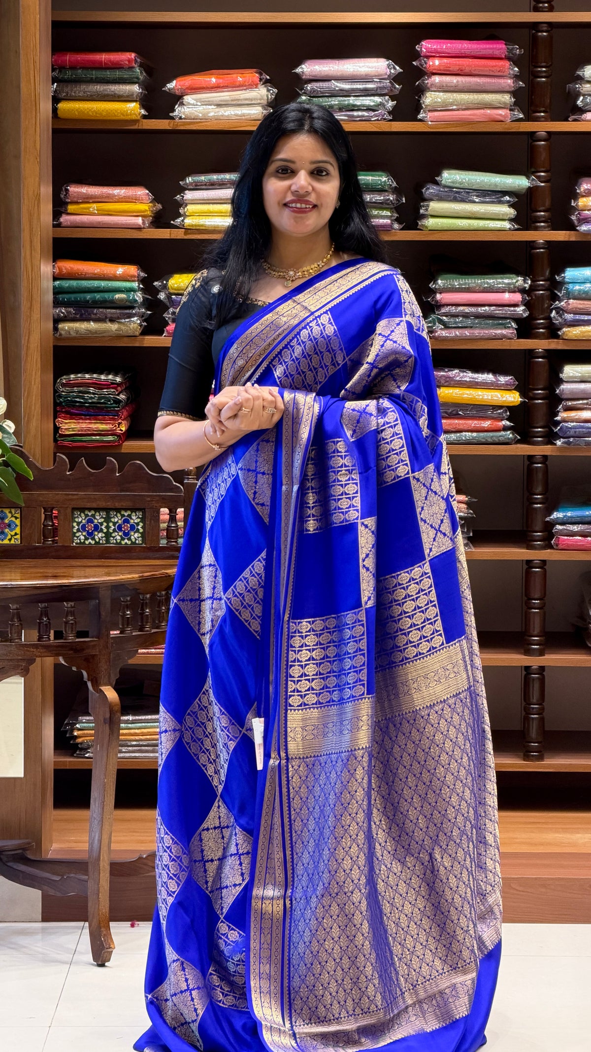 PURE MYSORE CREPE PSH80-ROYALBLUE