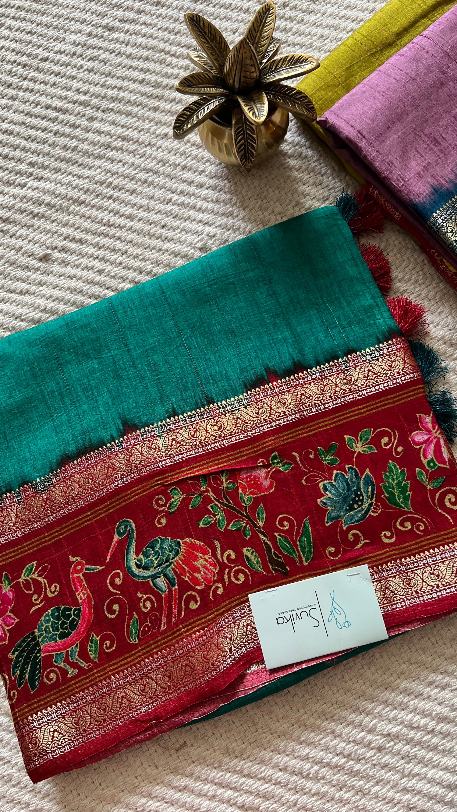 SUV5364-SEAGREEN WITH MAROON