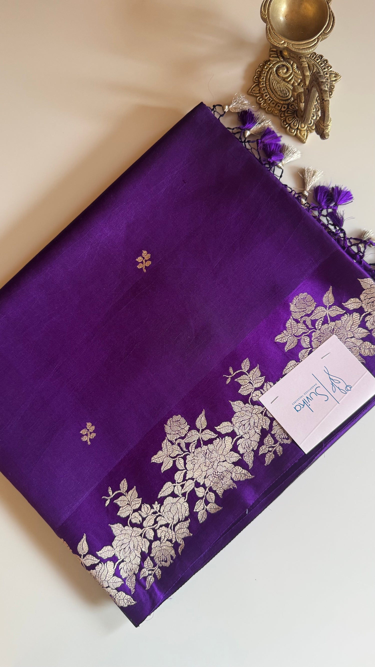 PURE BANARASI SILK PSGM448-PURPLE
