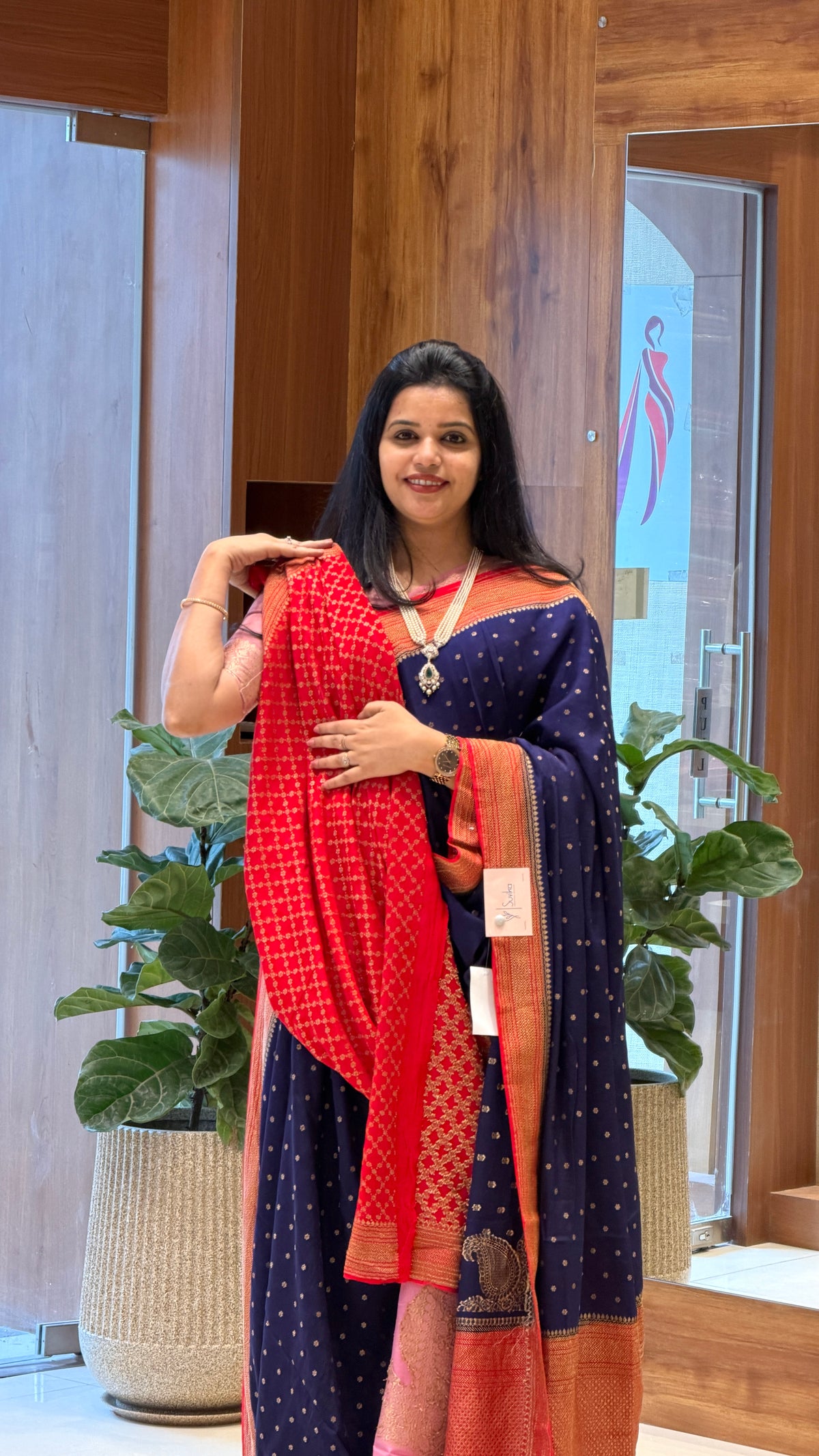 PURE BANARASI CREPE PSJV288-BLUE