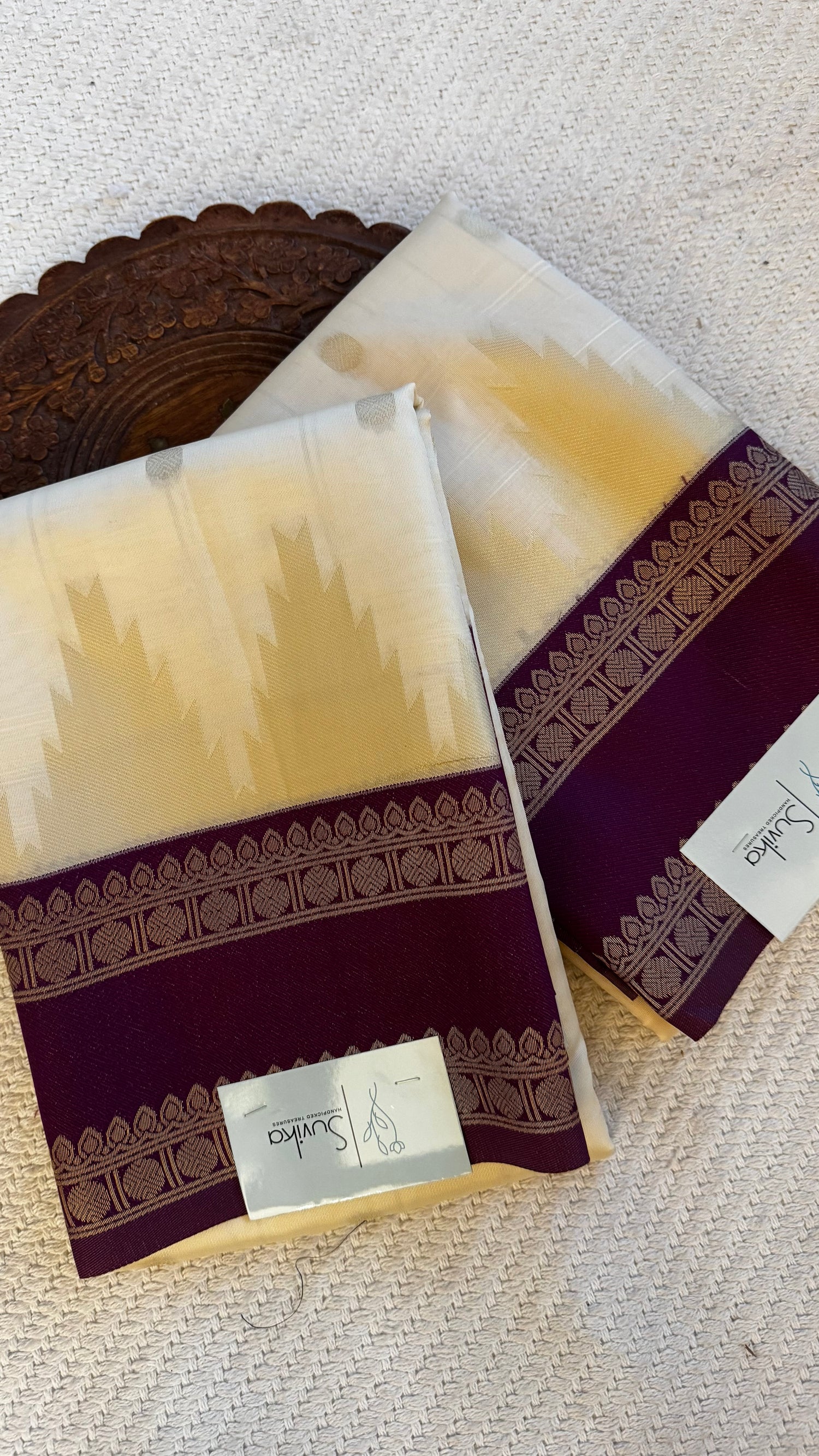 SUV4366-OFFWHITE WITH PURPLE