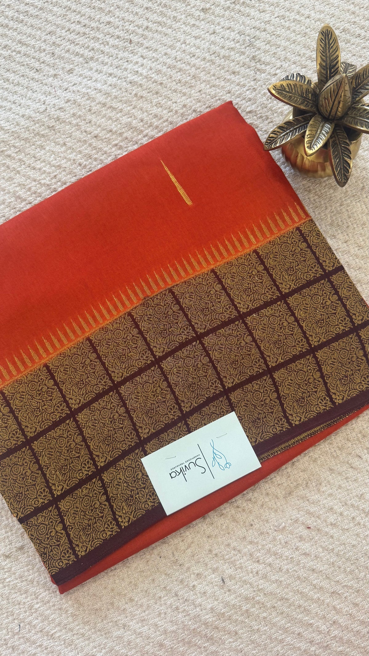DOLA CREPE SILK SAREE SUV5872-ORANGE