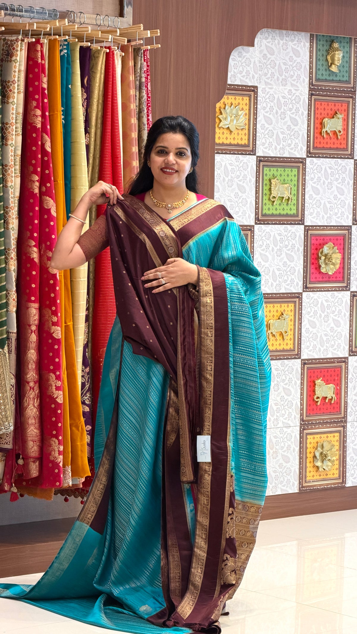 SATIN CREPE SUV5629-RAMABLUE WITH WINE