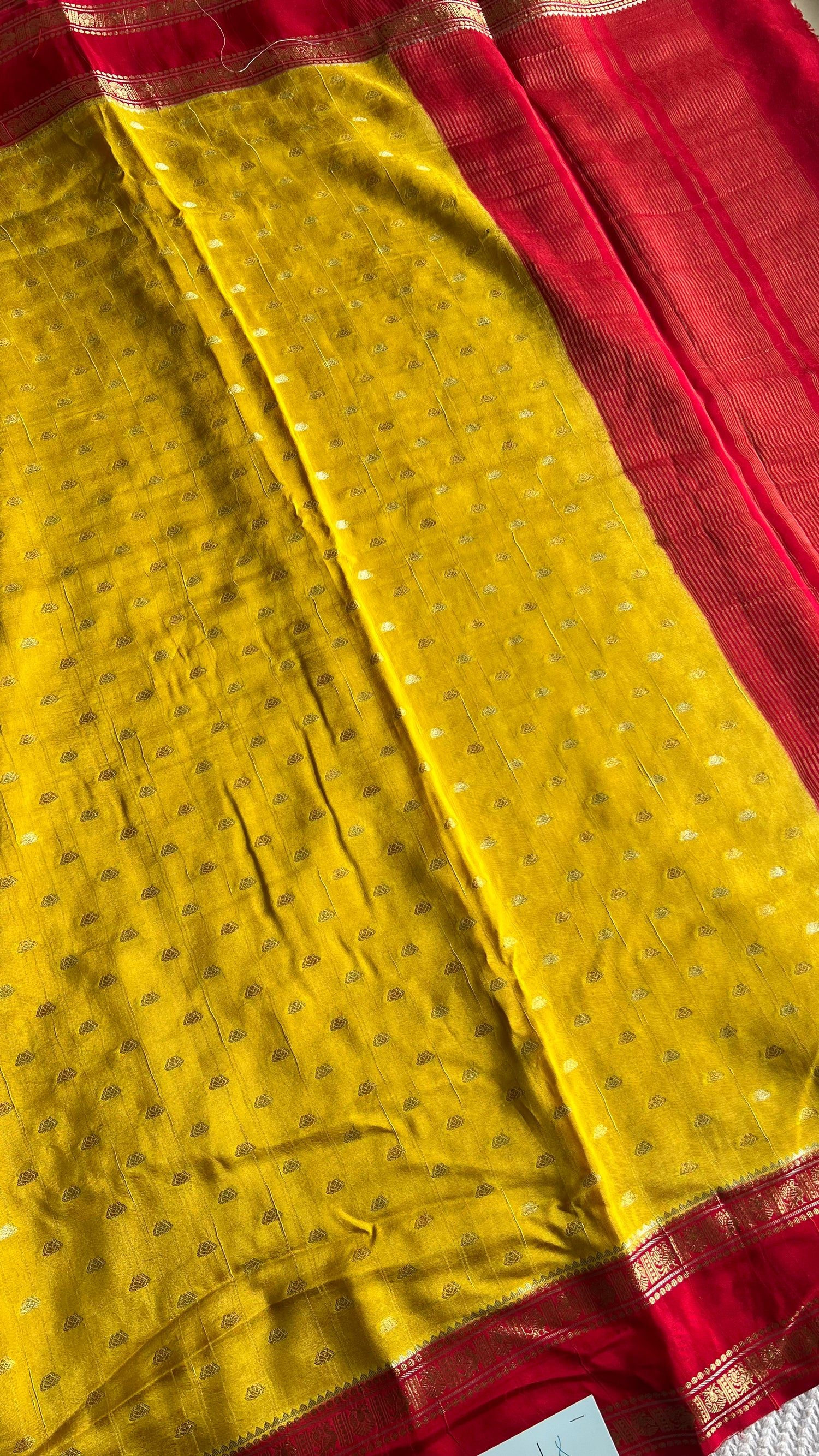 CRAPE SILK SUV5703-YELLOW WITH PINK