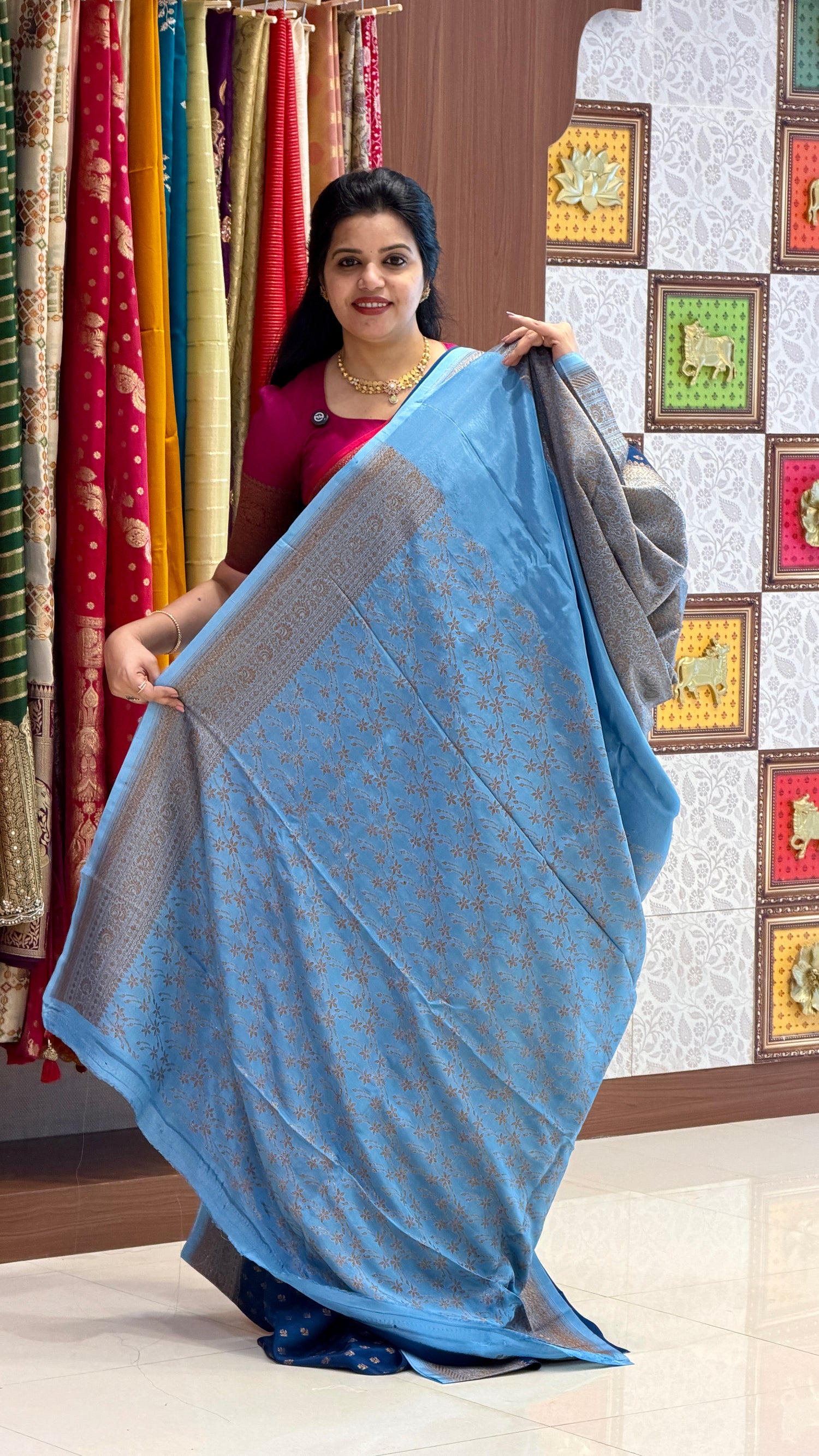 CREPE SILK SUV5696-SAPHIREBLUE