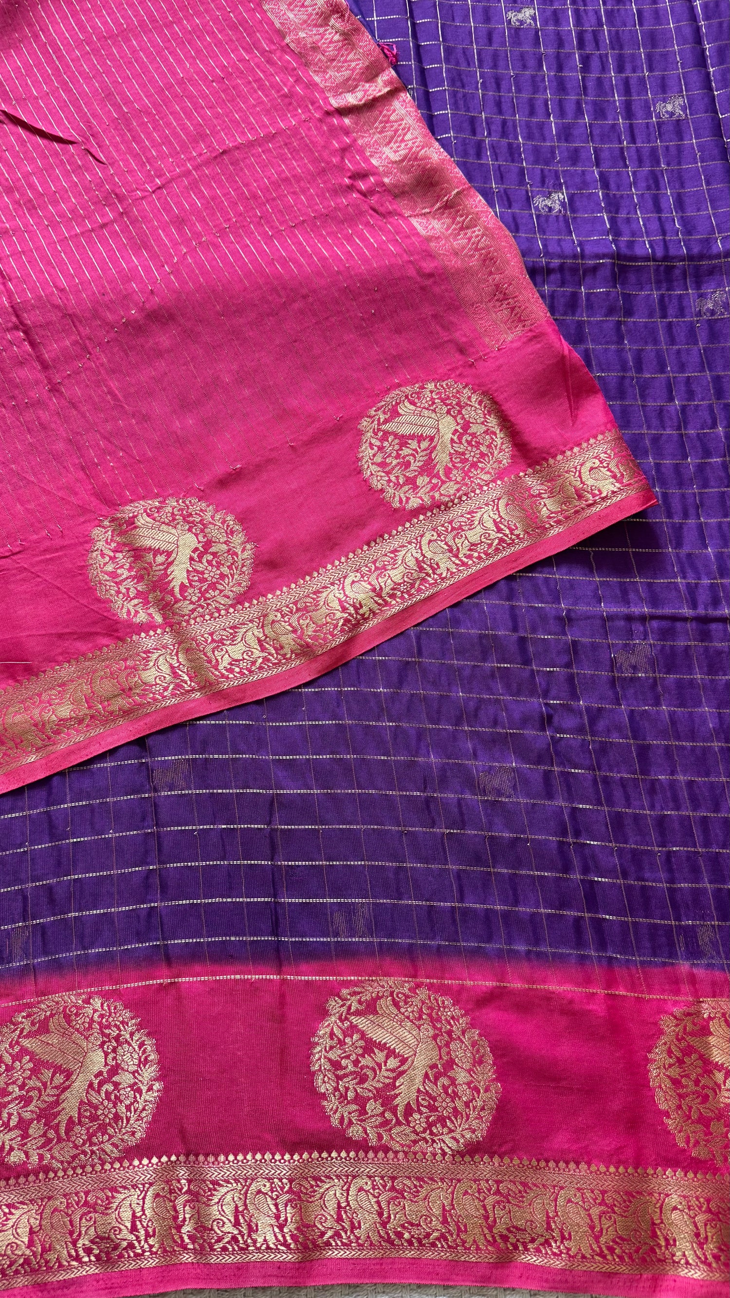 MUNGA COTTON SAREE SUV5478-PURPLE