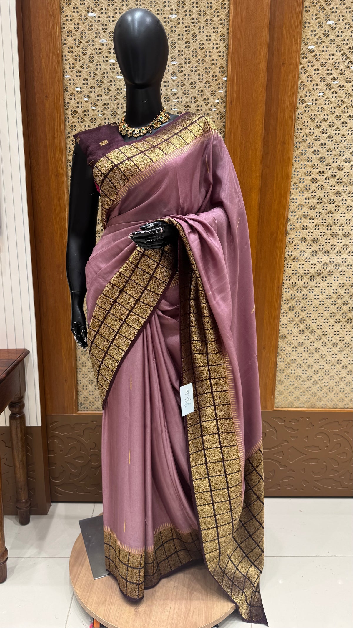 DOLA CREPE SILK SAREE SUV5872-DUSTY LAVENDER