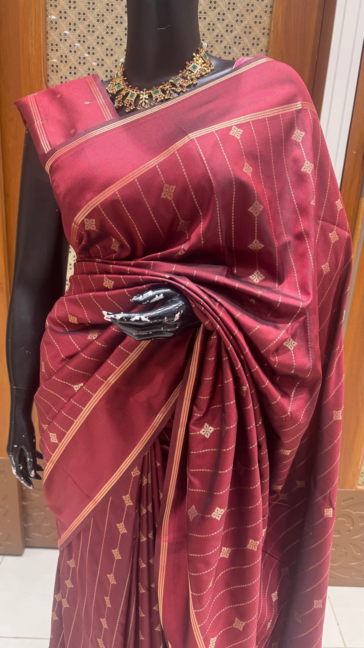 SEMI SILK SAREE SUV5810-MAROON