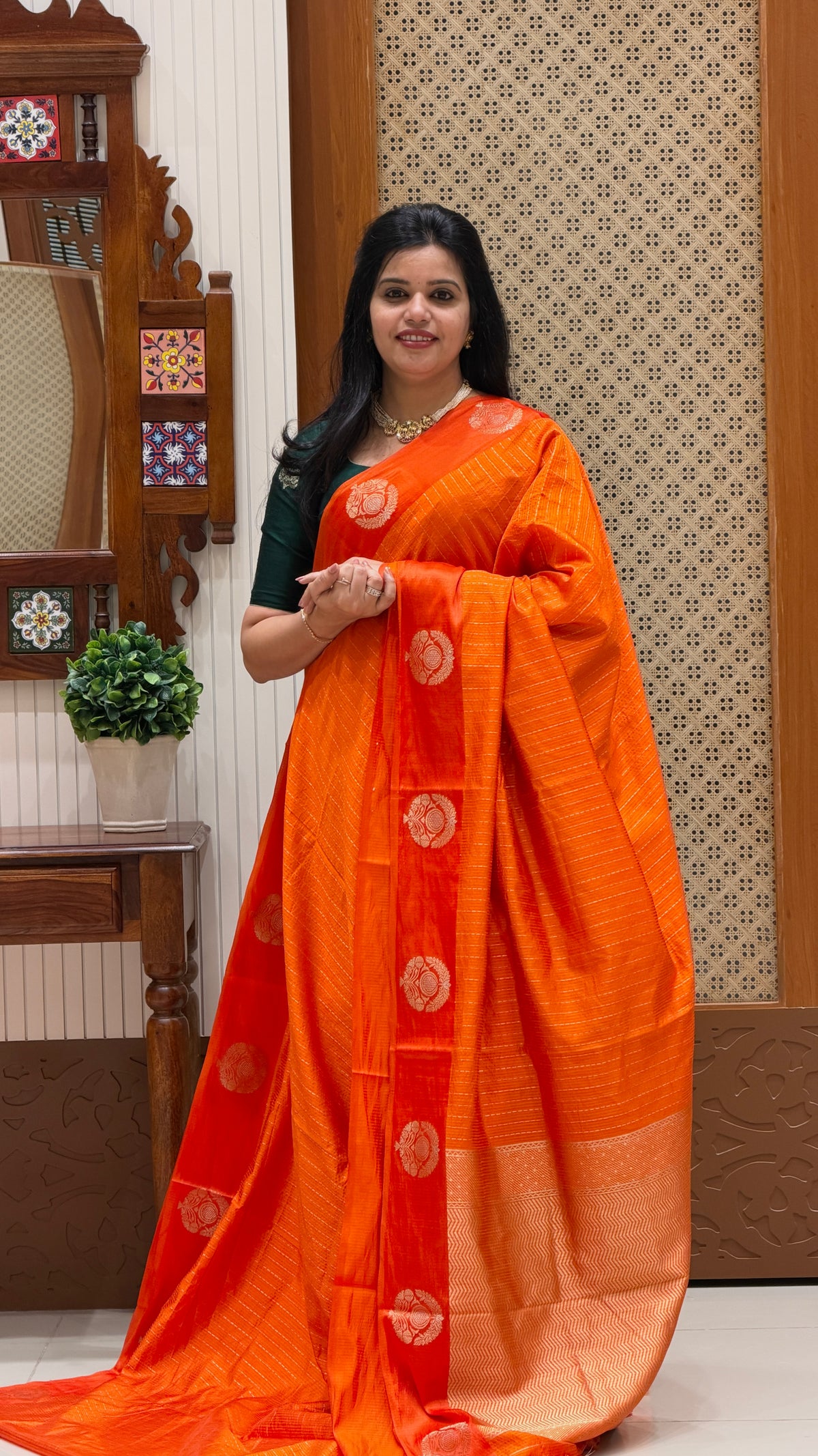 BANARASI SILK SUV5734-ORANGE