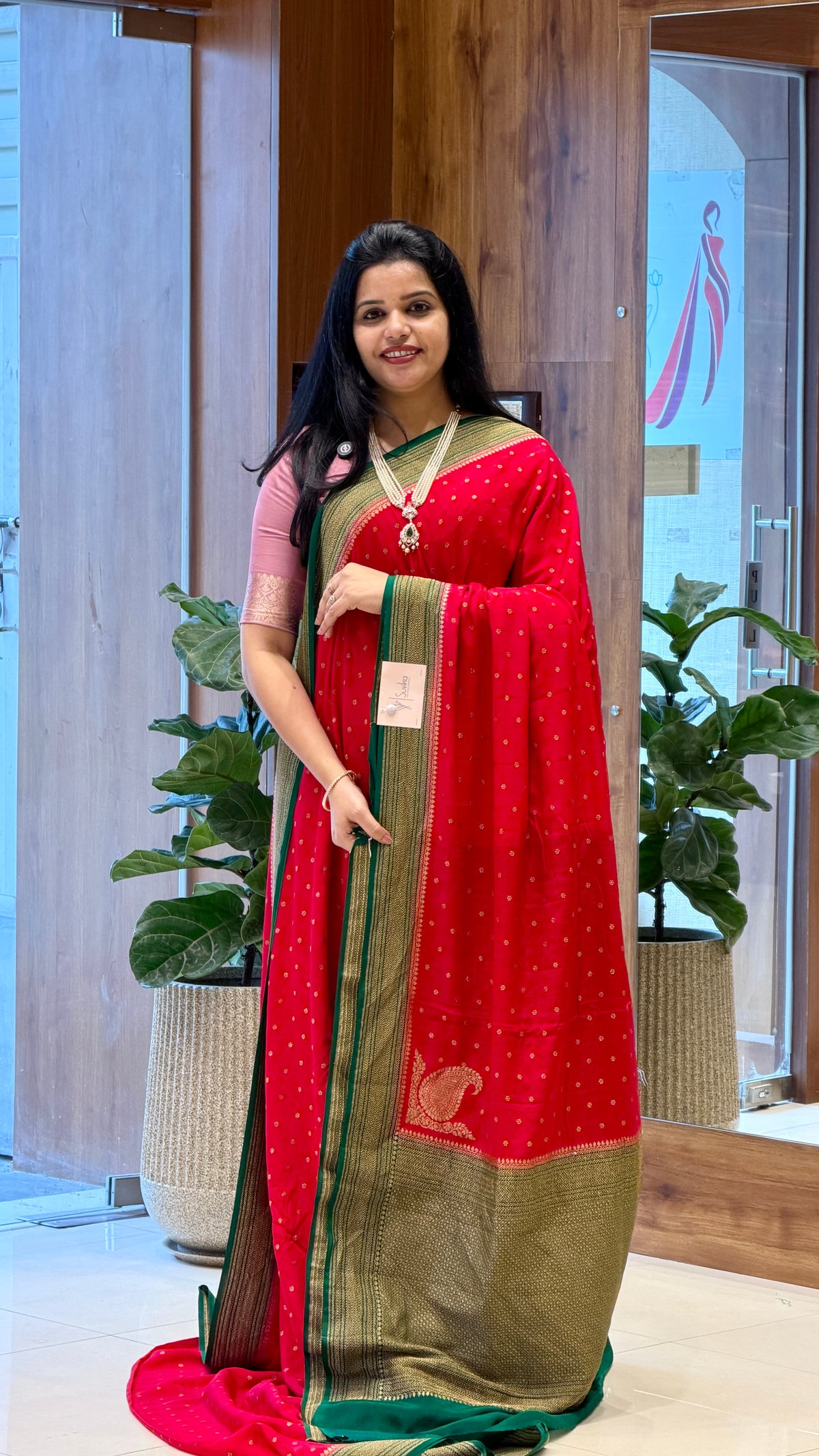 PURE BANARASI CREPE PSJV288-RED
