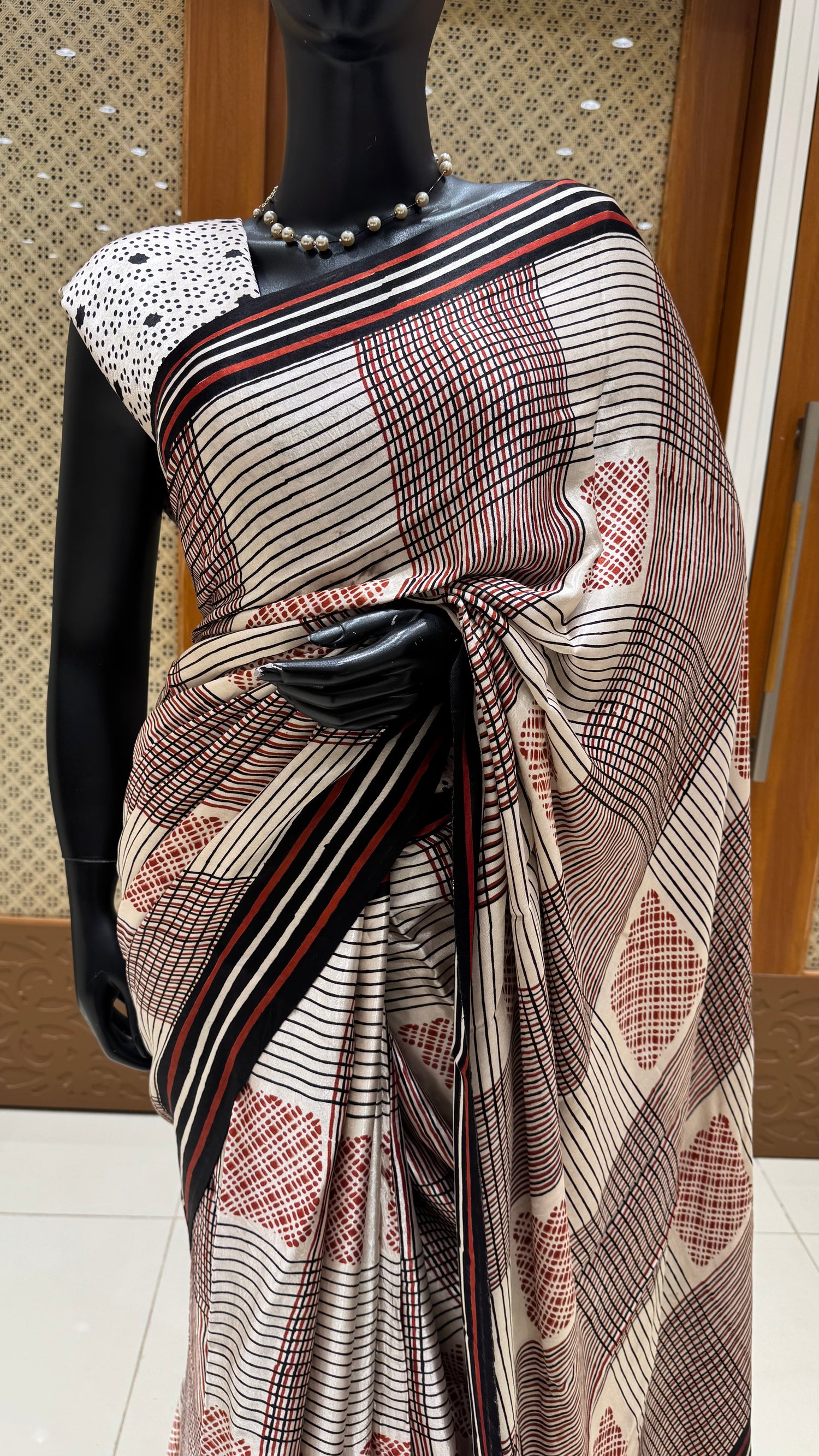 MODAL SILK SUV4910-BLACK WITH RED