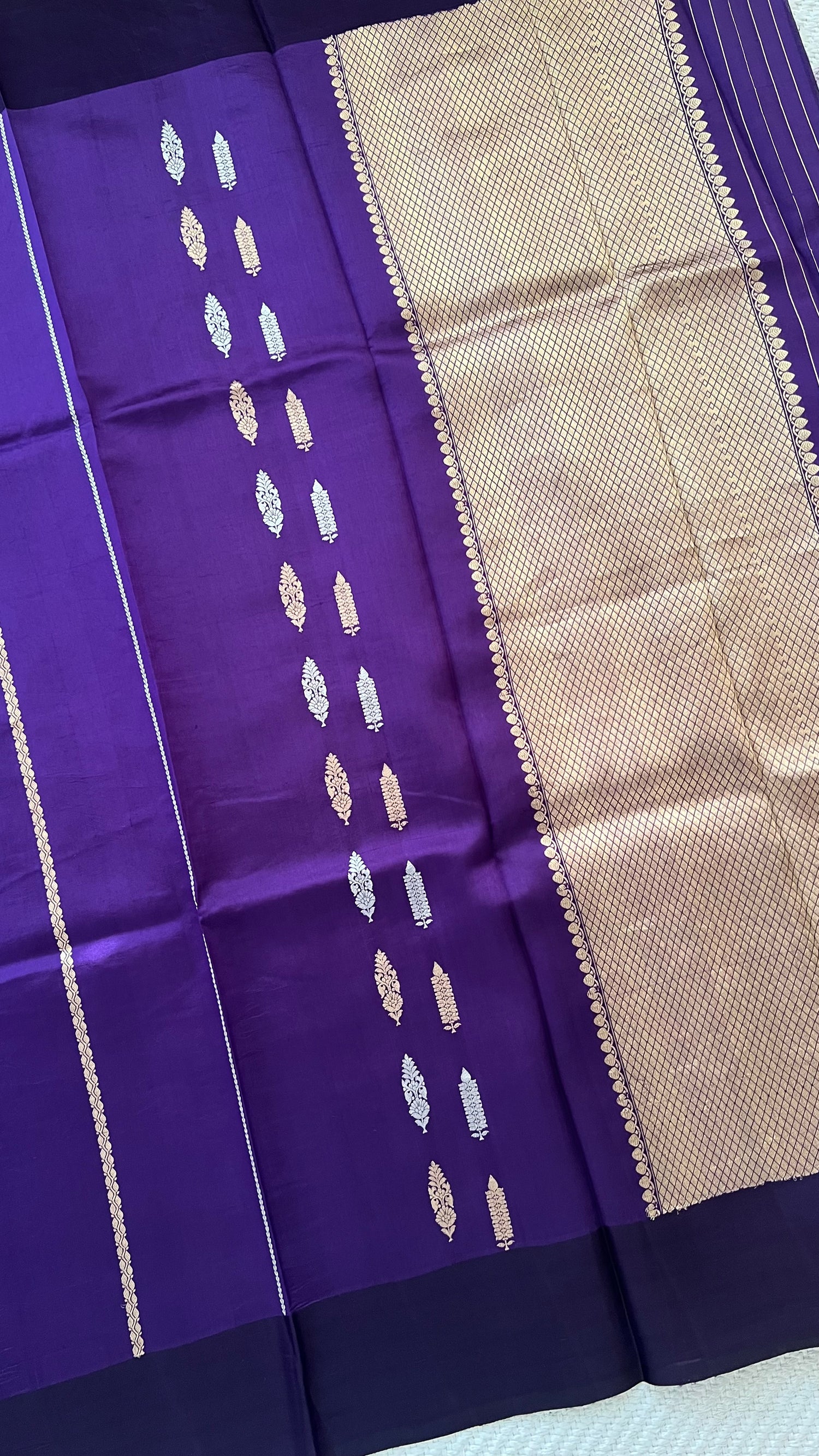 PSUV244-PURPLE PURE MANGO SILK SAREE