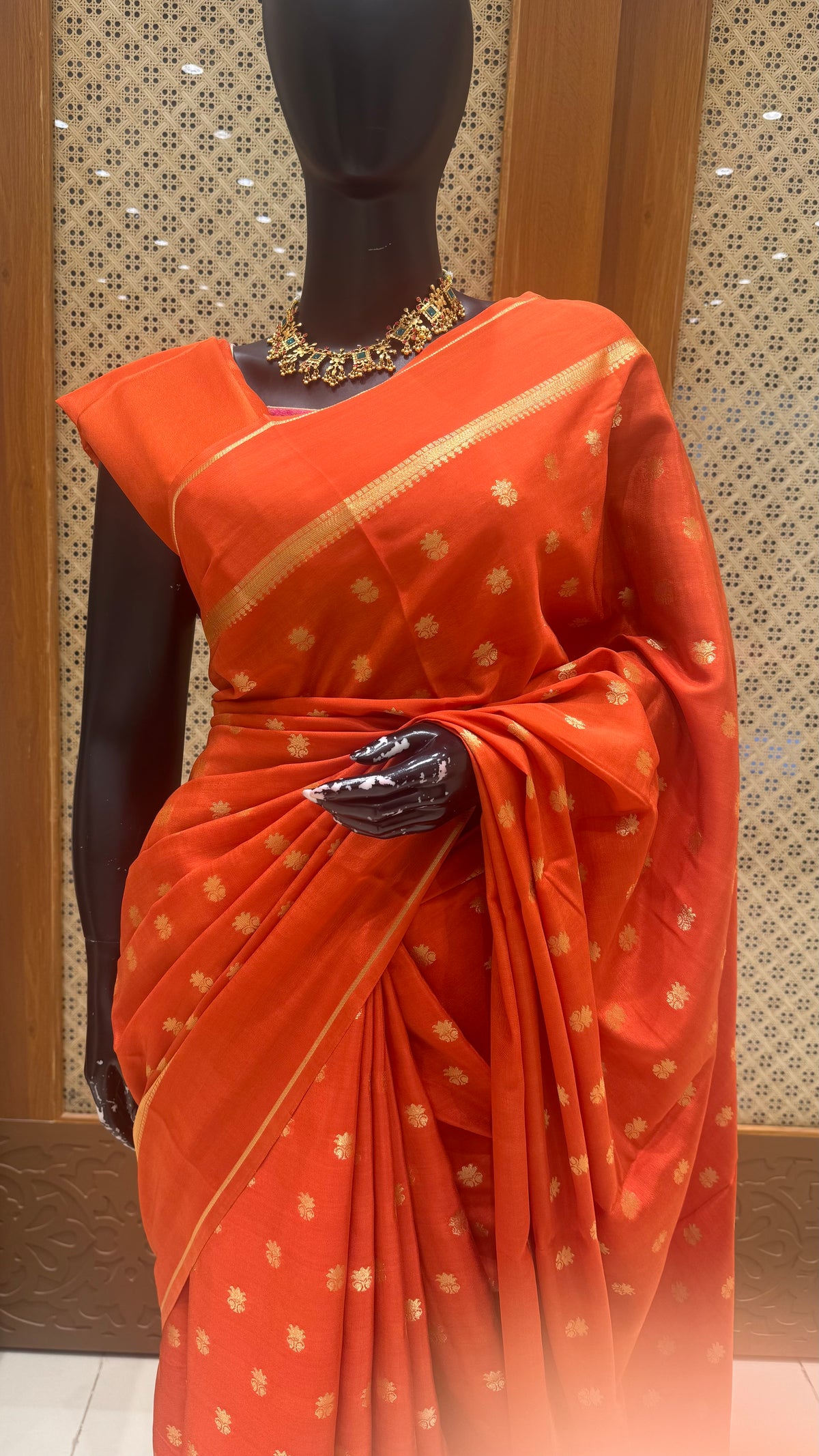 MYSORE CREPE SAREE SUV5858-RUST