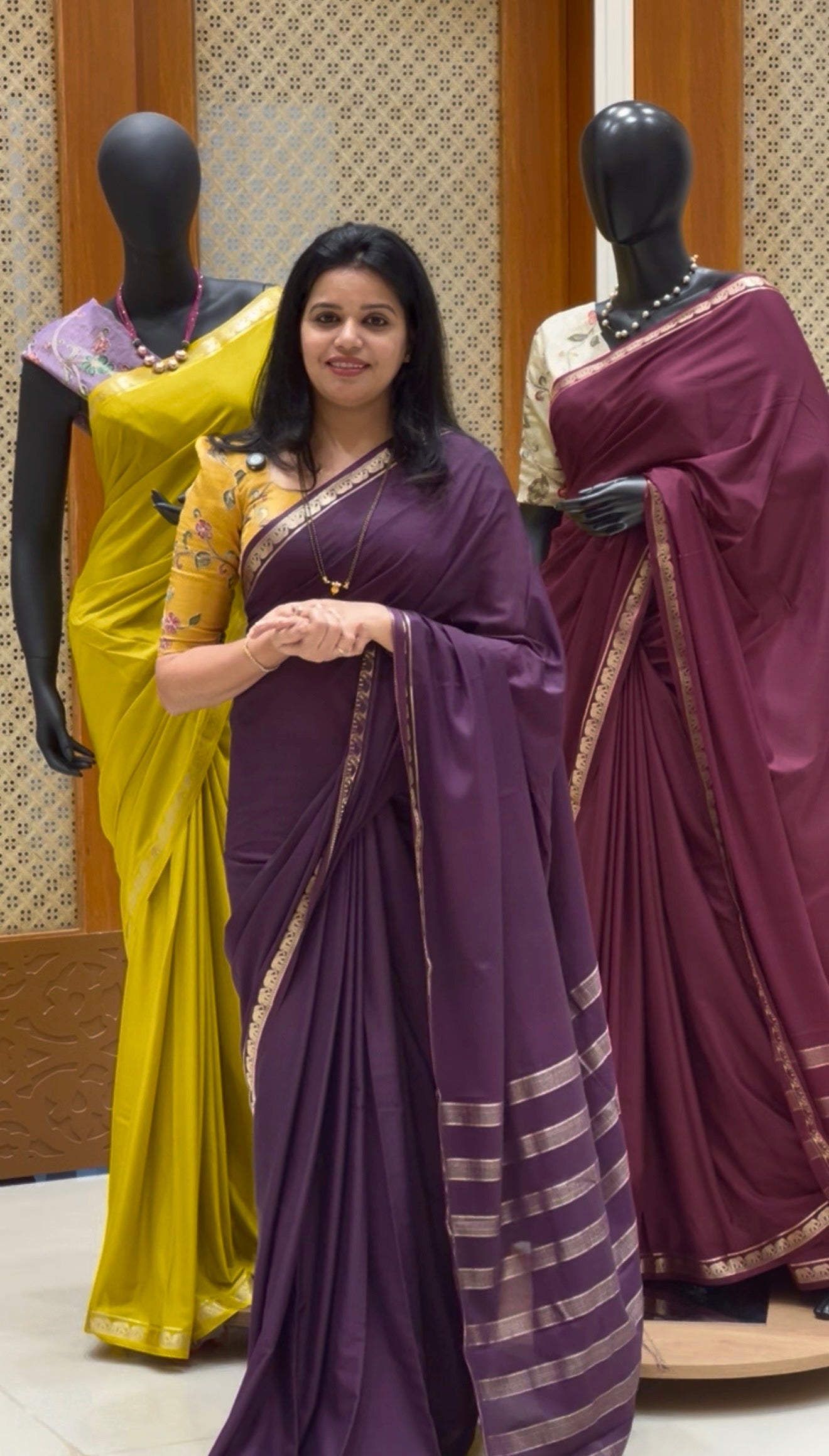 SUV4124-GRAPE Semi Mysore silk saree