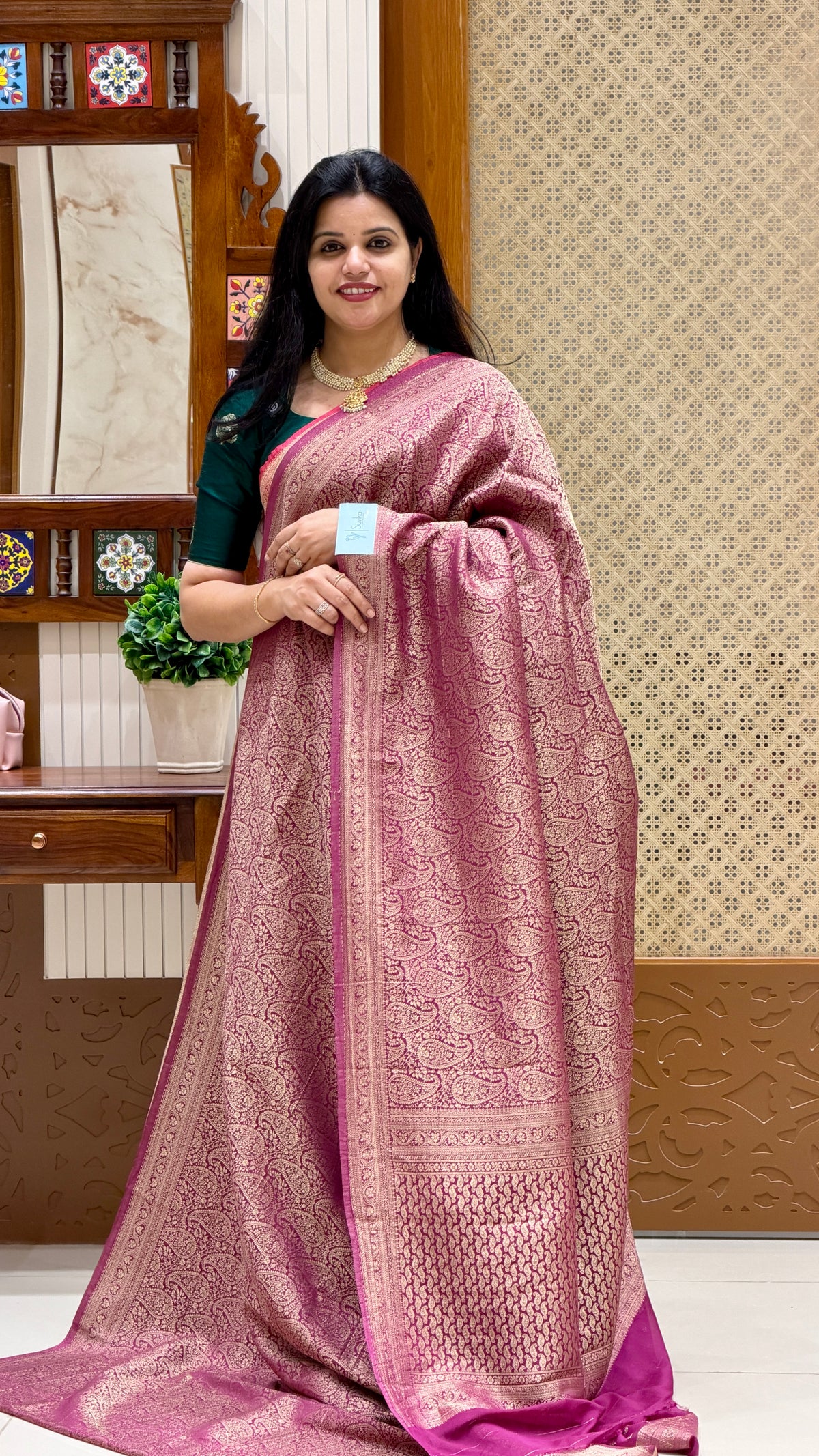 CRUSH GEORGETTE SUV5782-MAGENTA