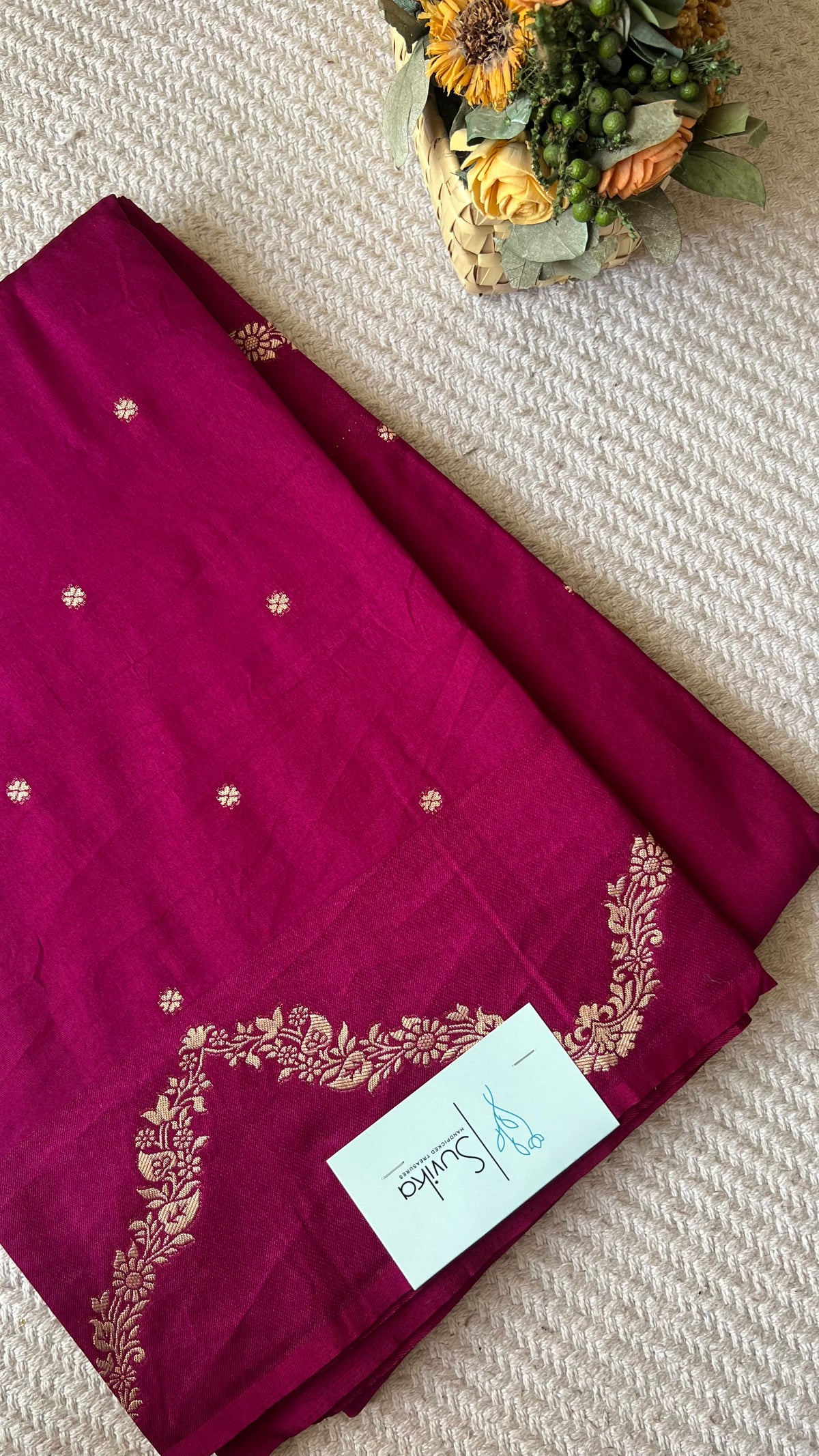 Crepe silk saree SUV5836-MAGENTA