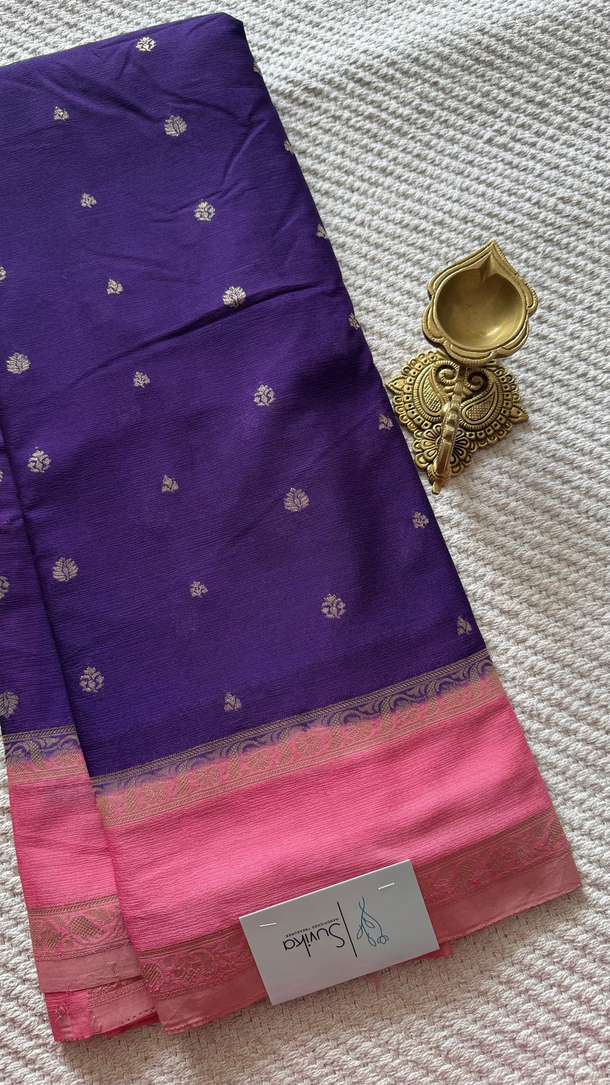 CREPE SILK SUV5740-PURPLE WITH PINK