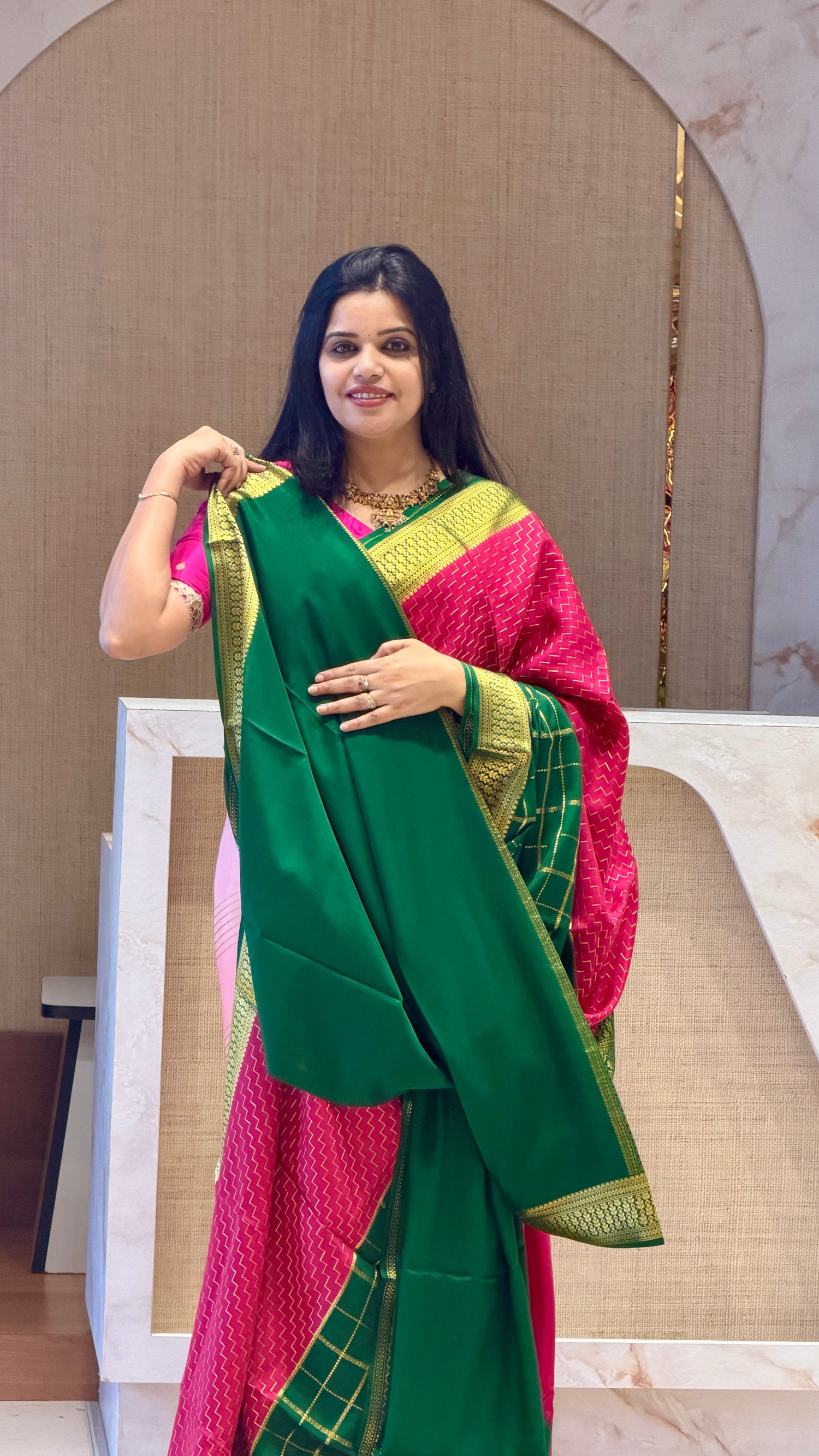 PSUV251-PINK WITH BOTTLEGREEN