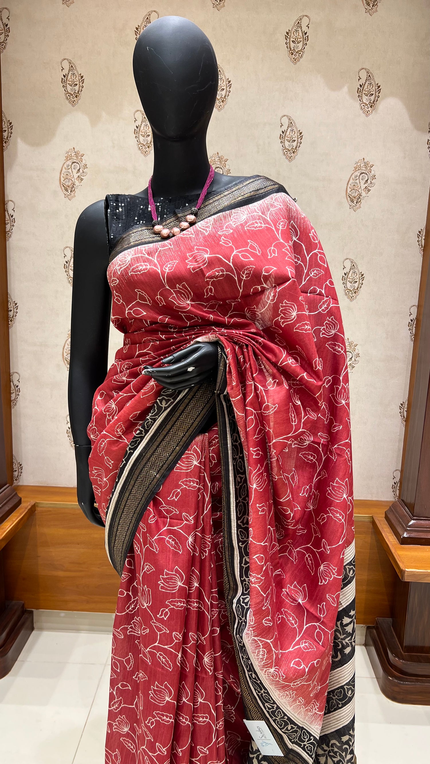 TUSSER SILK SUV4958-RED