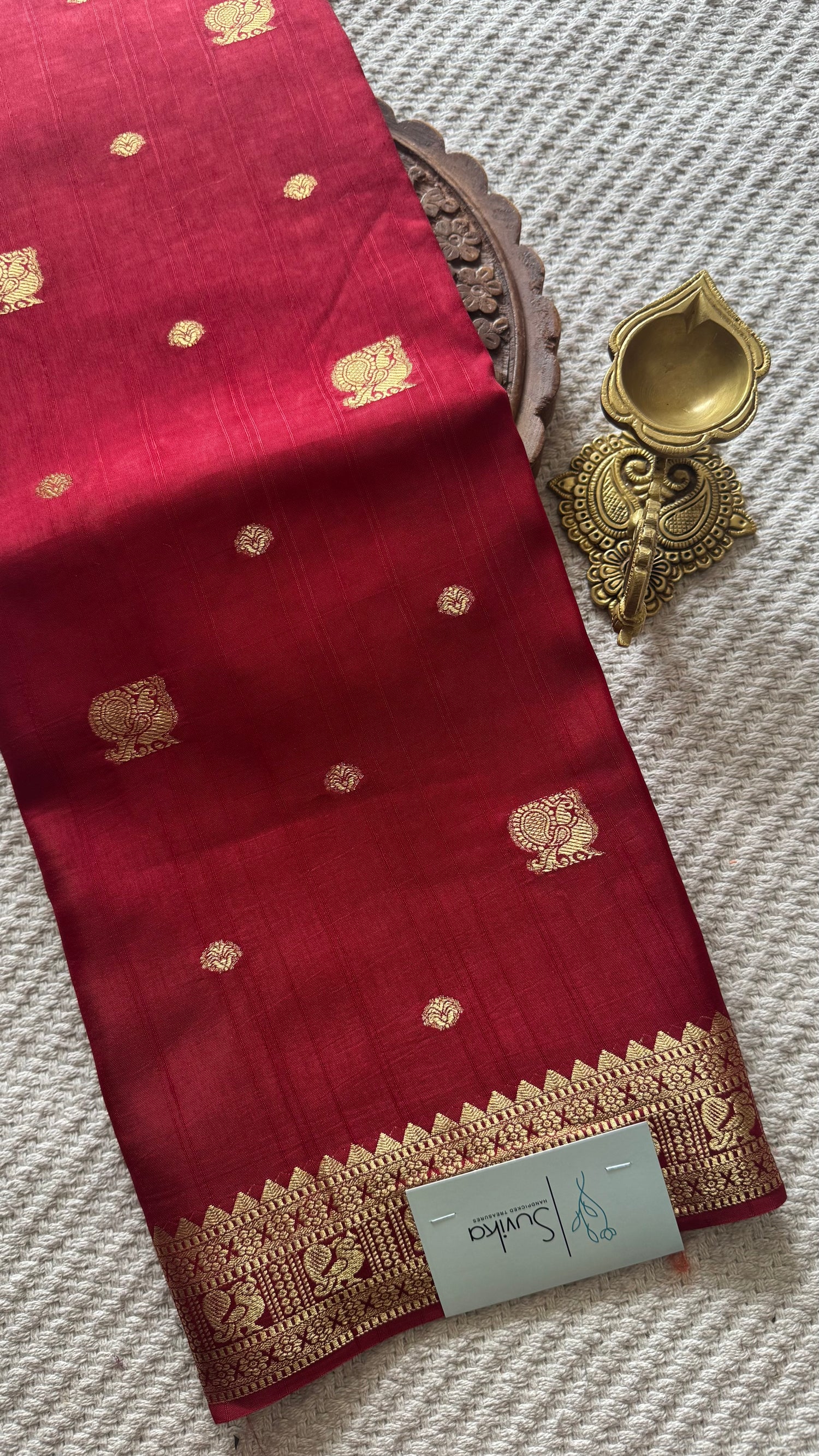 SEMI MYSORE CREPE SILK SAREE SUV5469-MAROON