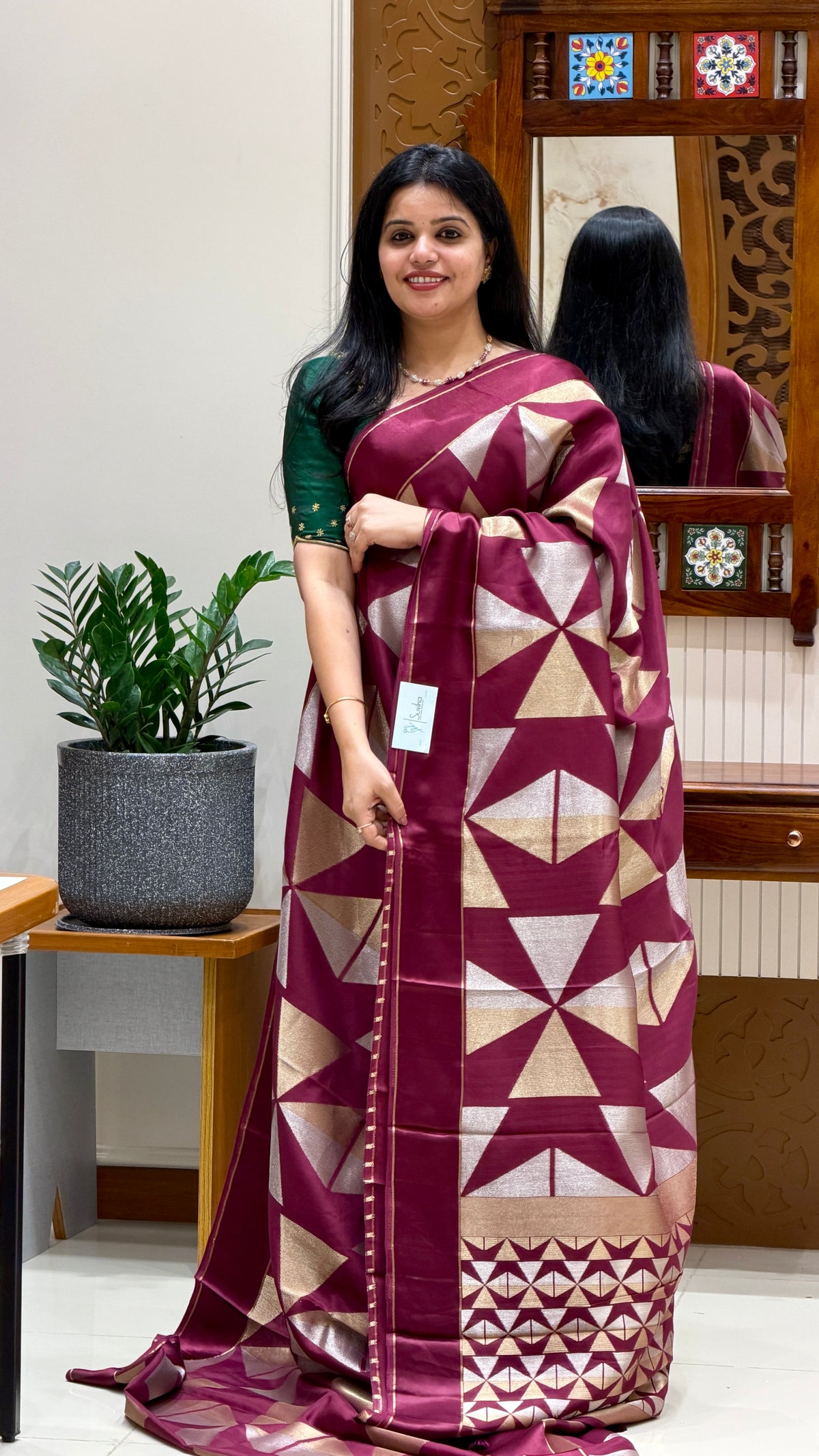 KOSA SILK SAREE SUV5881-WINE
