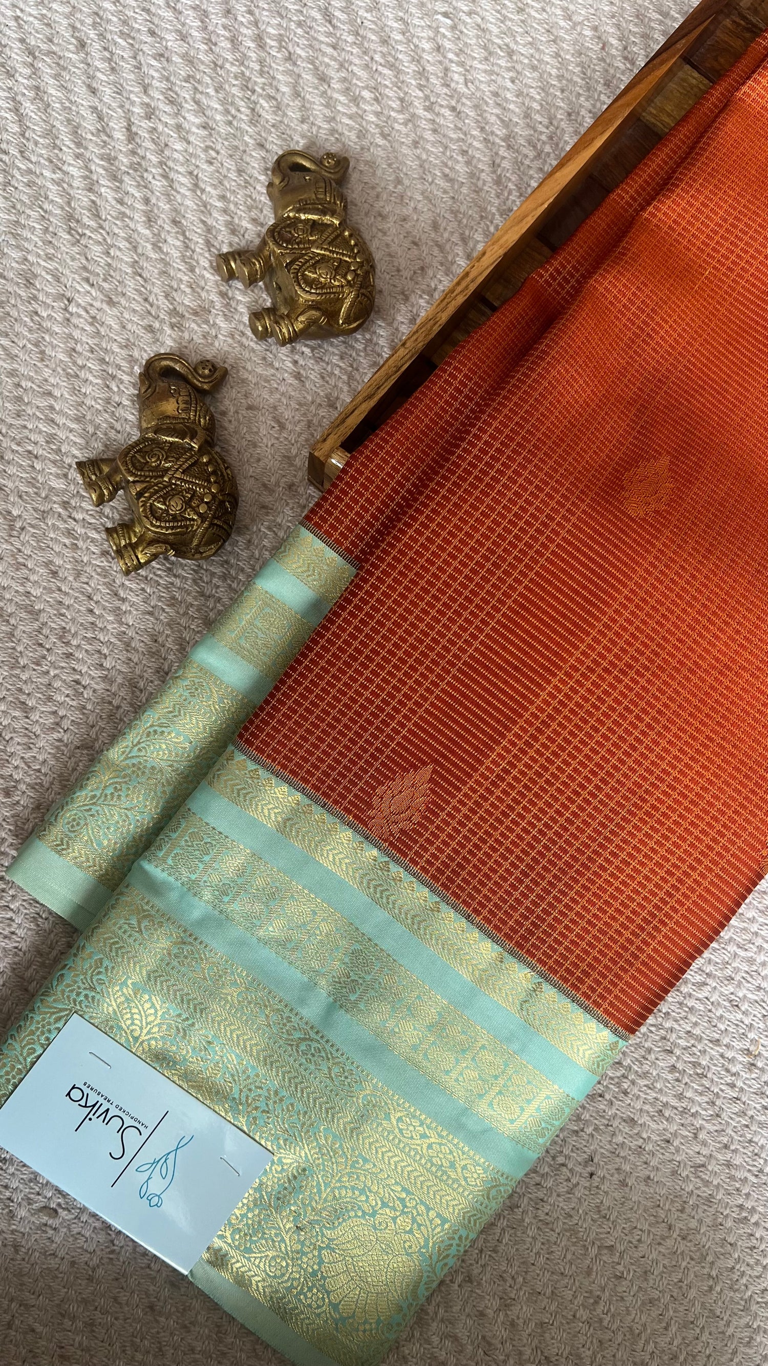 KANJIVARAM SILK SAREE SUV5615-ORANGE