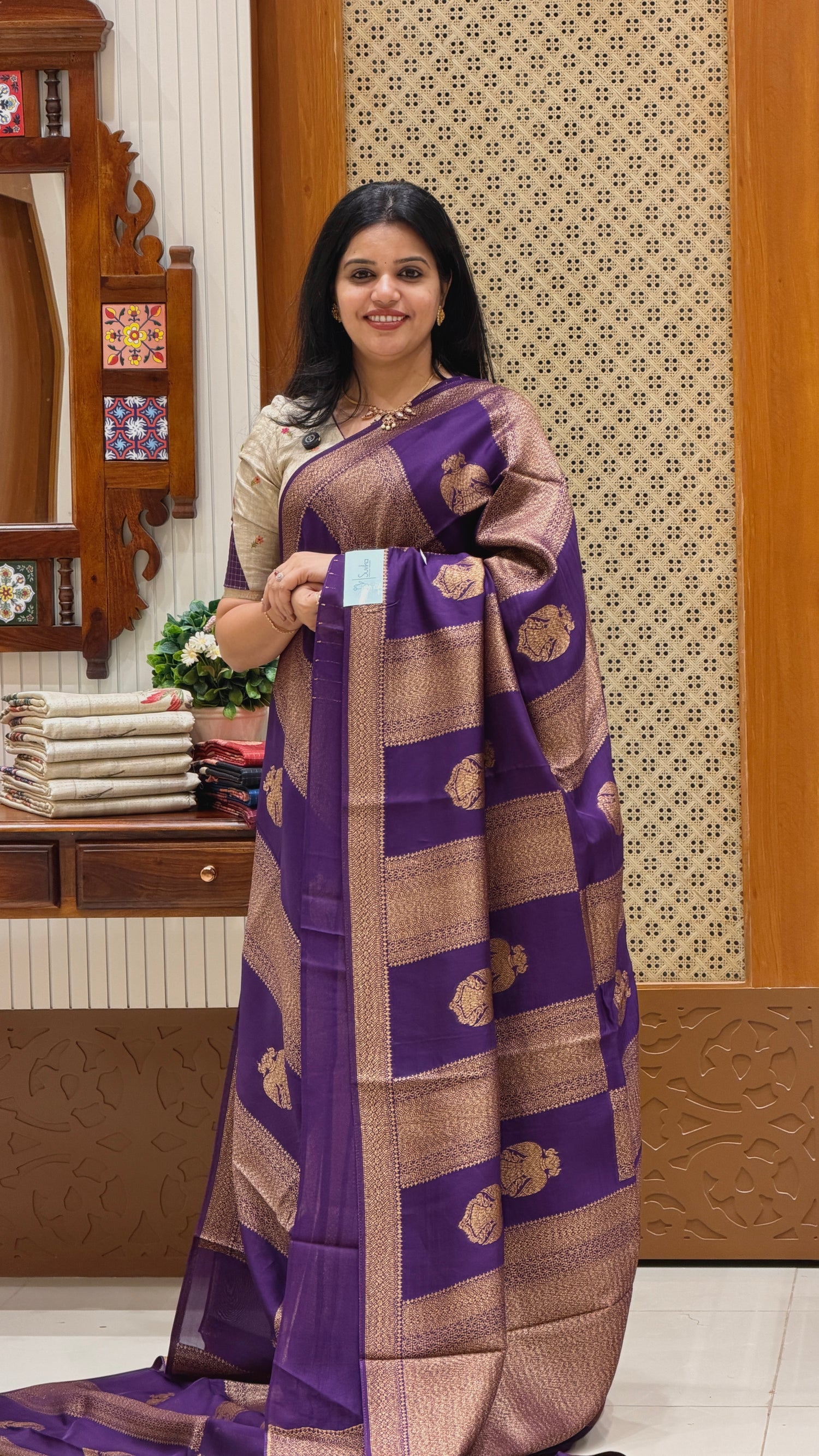 TUSSER GEORGETTE SUV4172-PURPLE