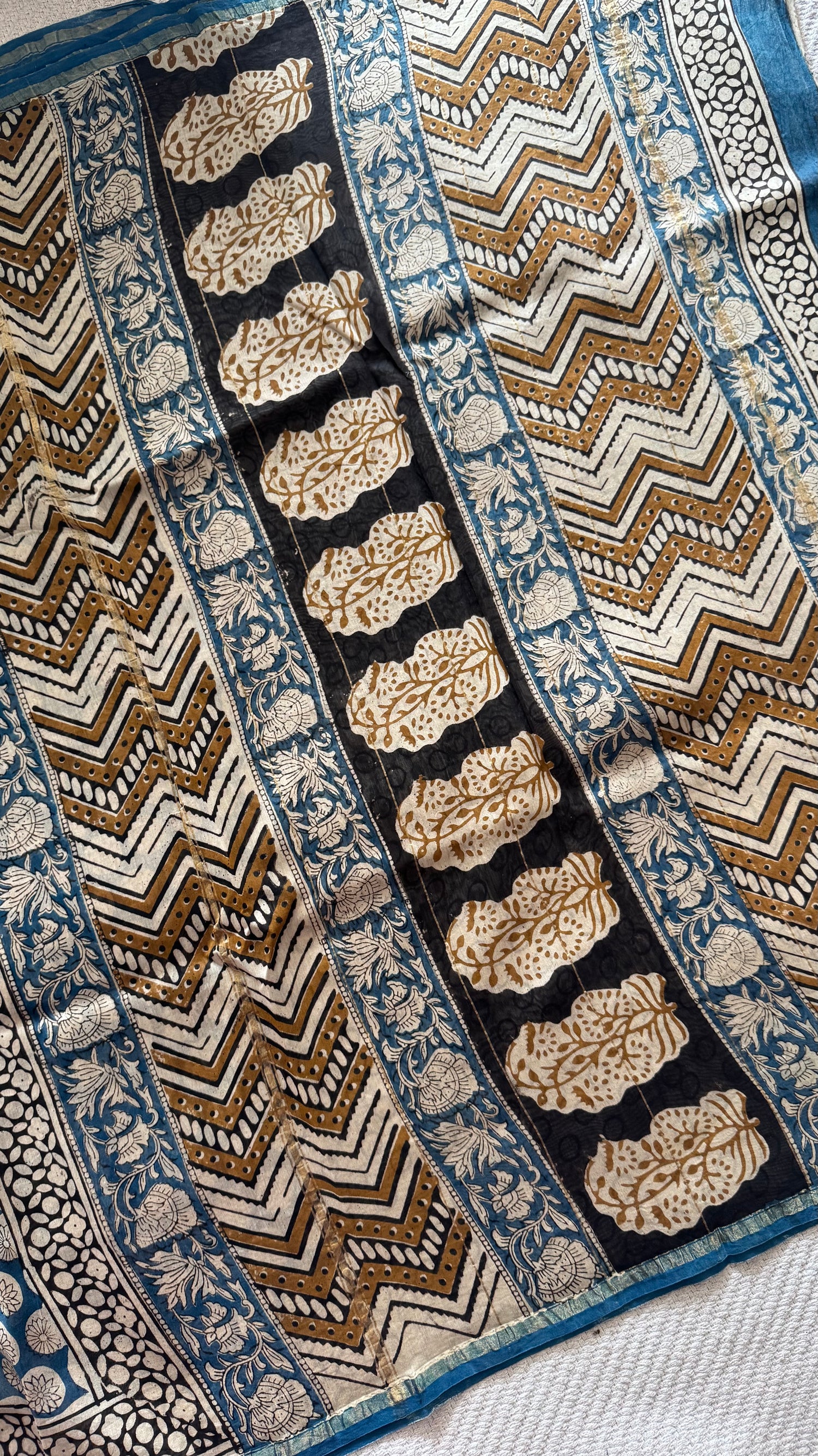 PURE CHANDERI SILK COTTON SUV4908-BLUE