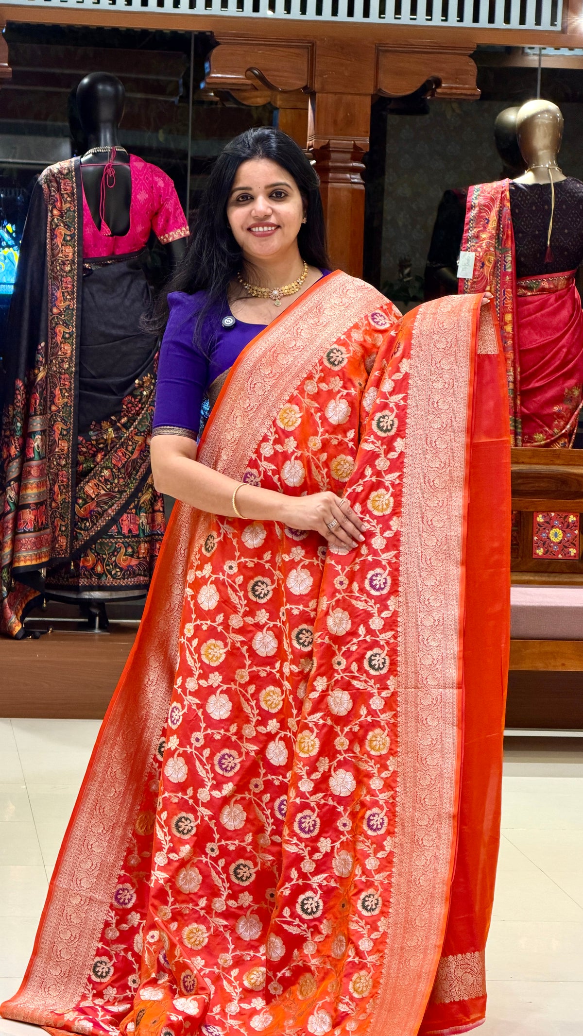 PURE KATHAN SILK PSBS172-ORANGE