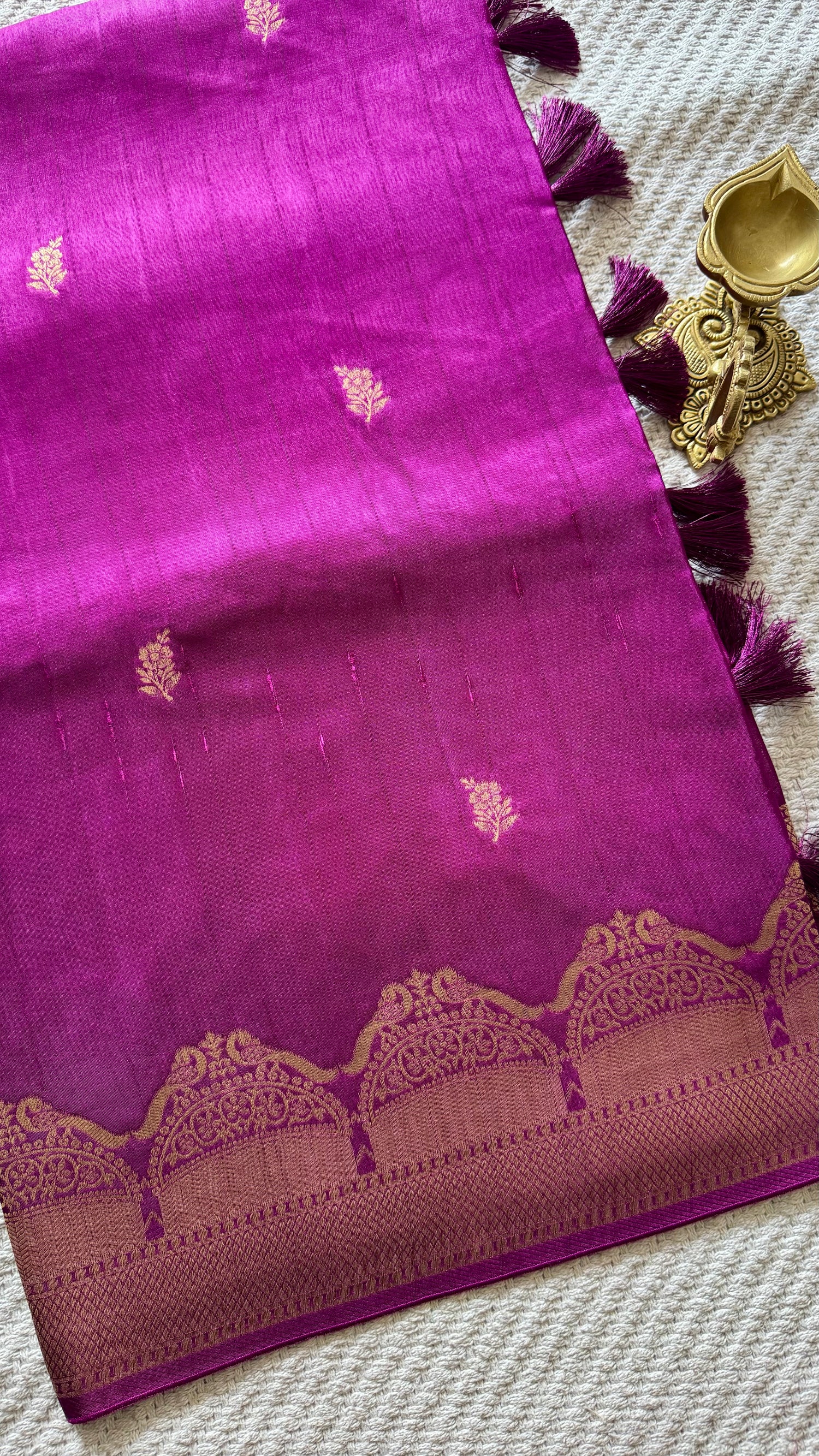 CREPE SILK SAREE SUV5646-MAGENTA