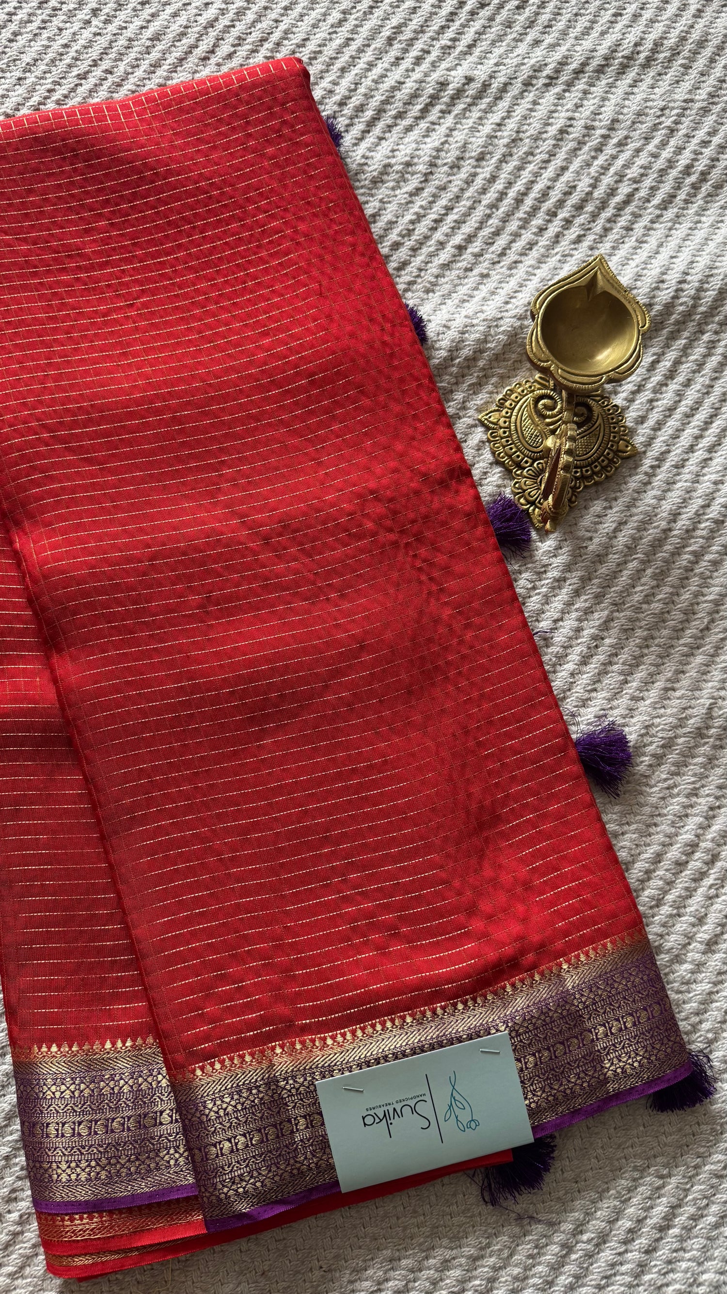 CREPE SILK SAREE SUV5477-RED