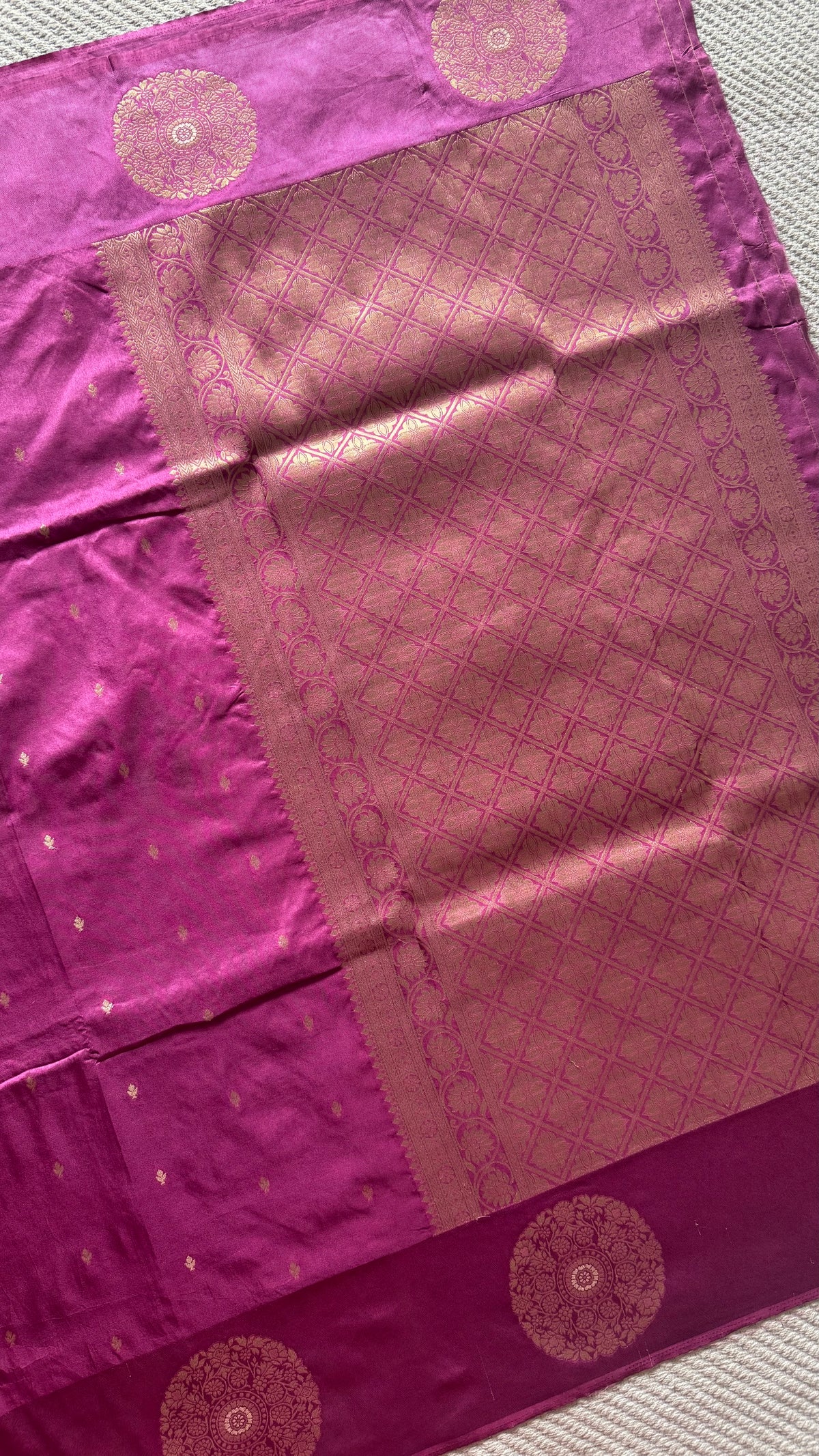 CREPE SILK SAREE SUV5837-ONIONPINK