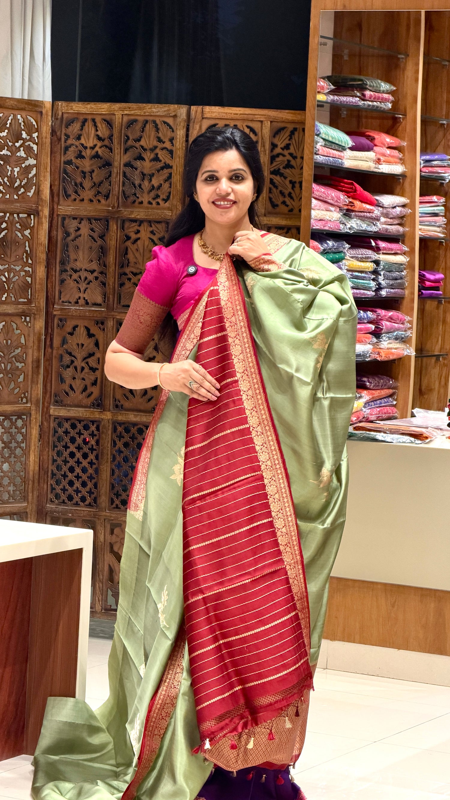 PURE BANARASI SOFT SILK PSGM454-PISTA