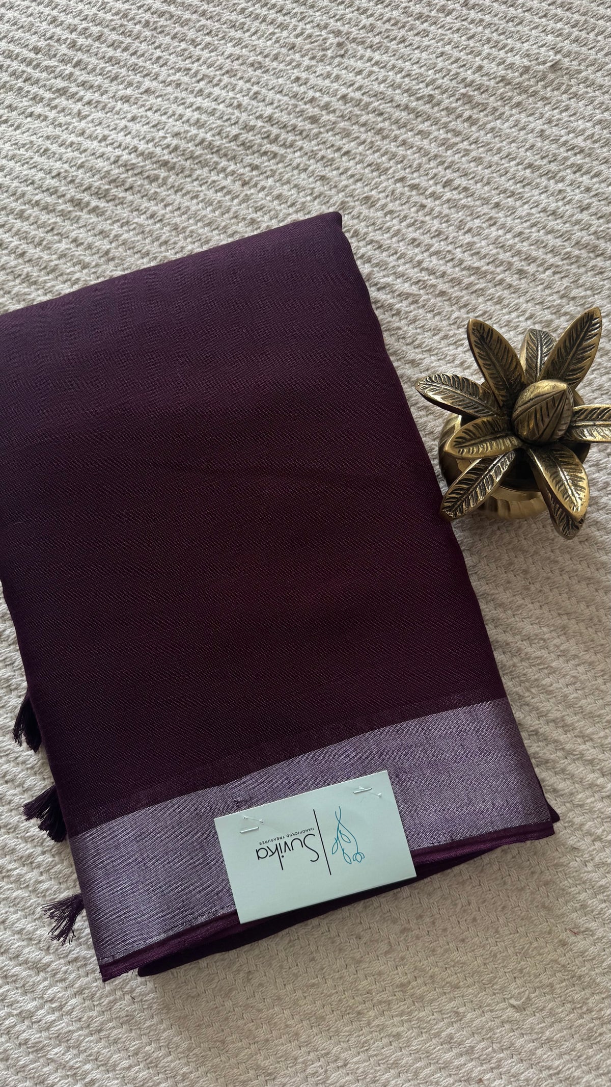 LINEN COTTON SAREE SUV5940-PURPLE