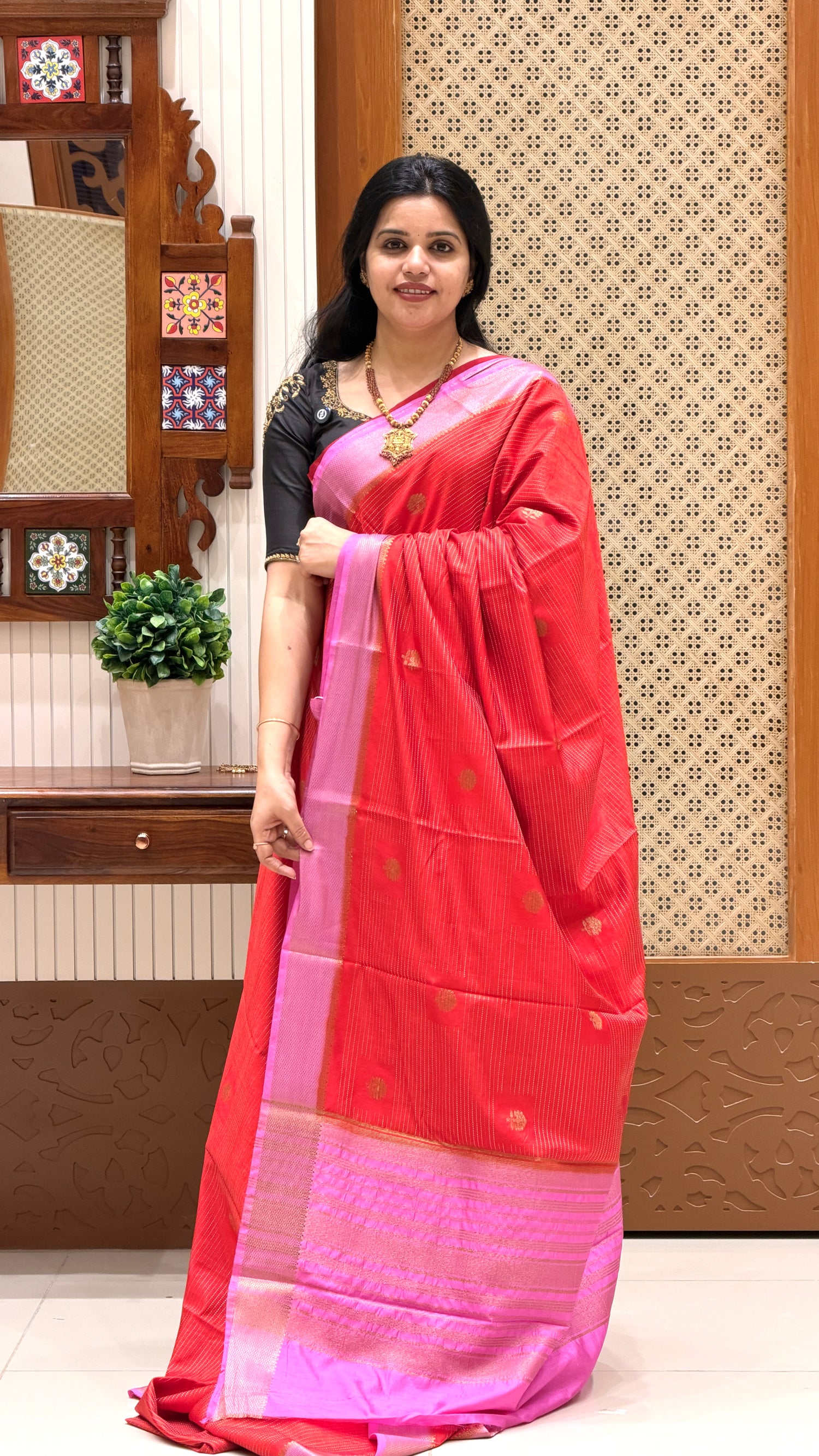 SUV5314-RED WITH BABYPINK