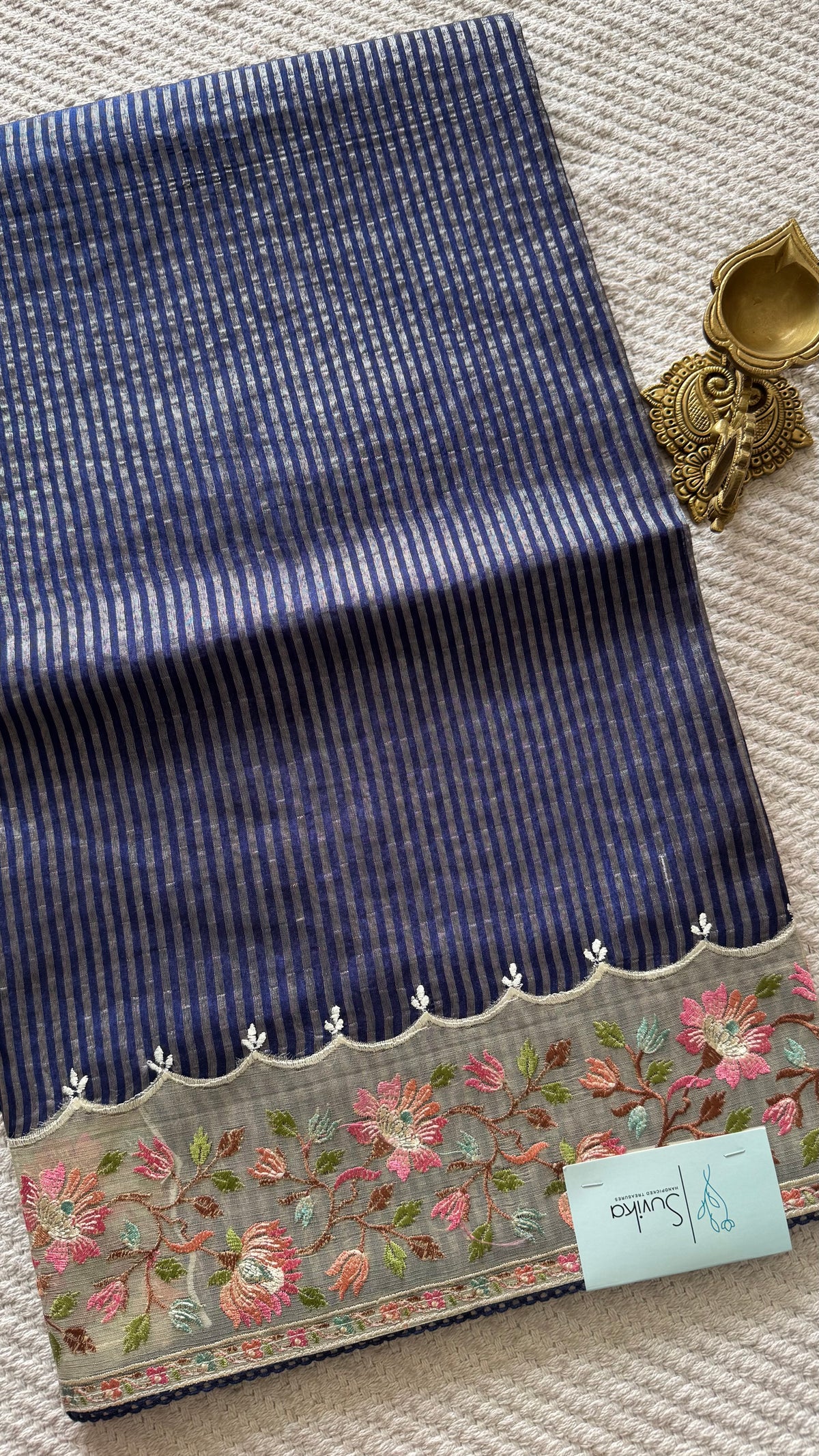 TISSUE SAREE SUV5639-BLUE