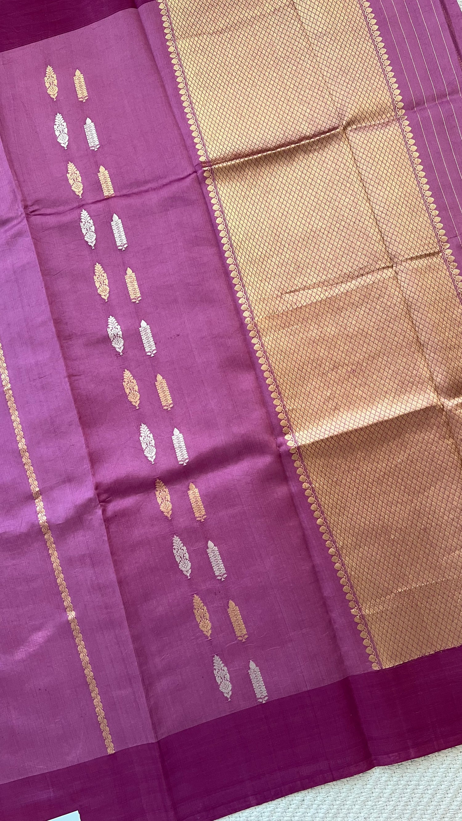 PSUV244-ONIONPINK PURE MANGO SILK SAREE