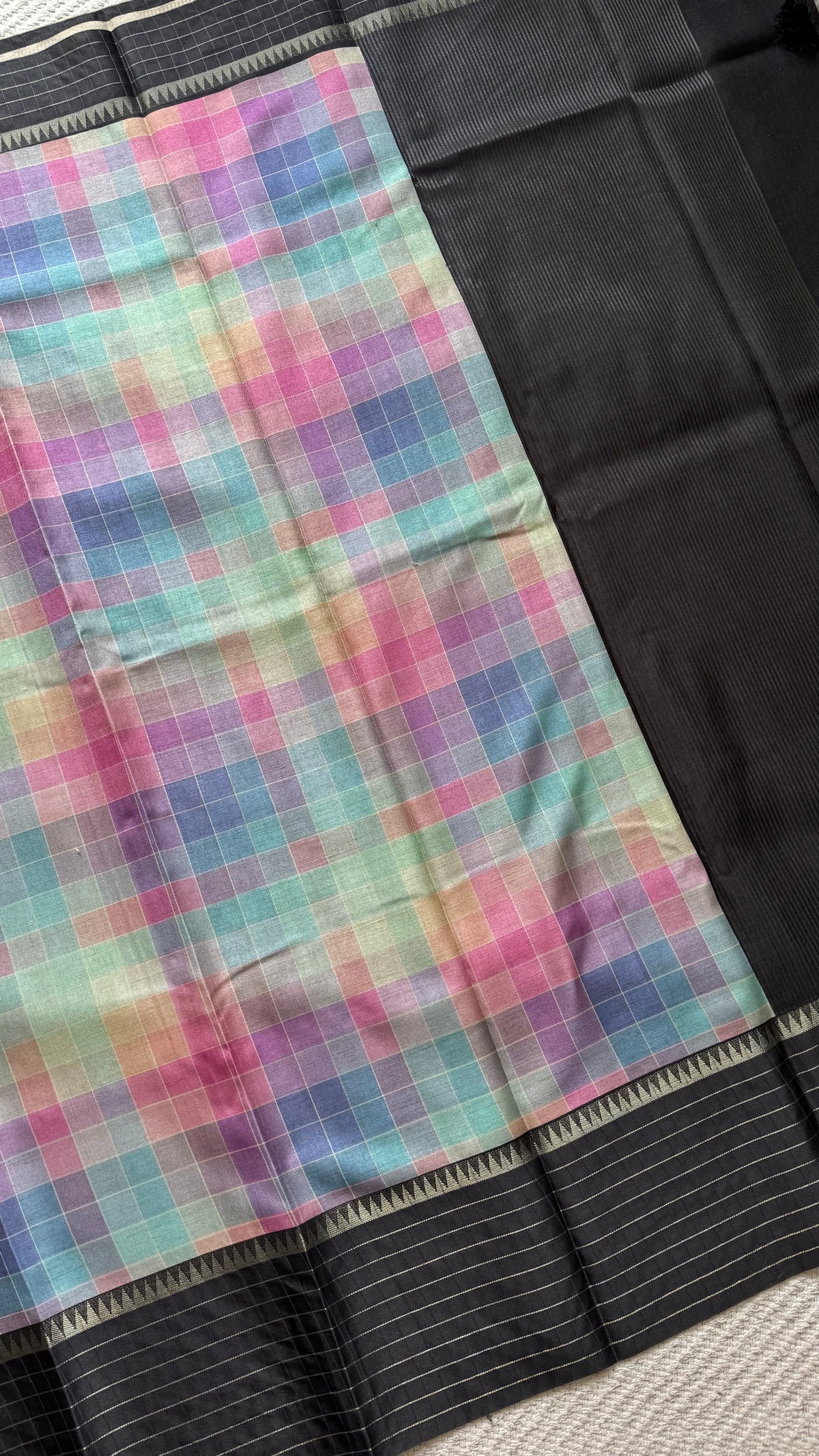CHECKS101 TUSSER SILK SUV5850-MULTI-3