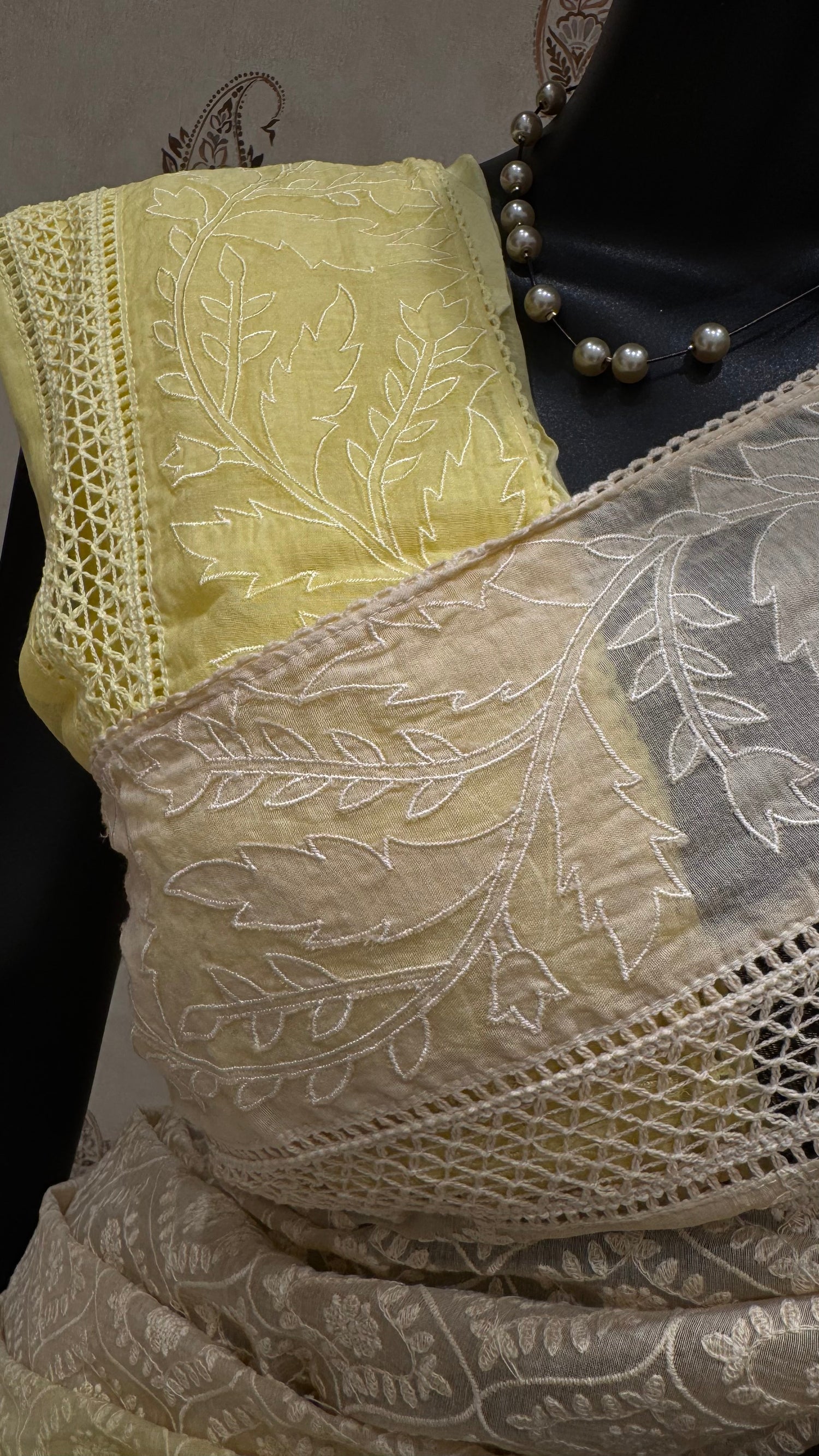PURE MUL CHANDERI SAREE SUV5350-YELLOW
