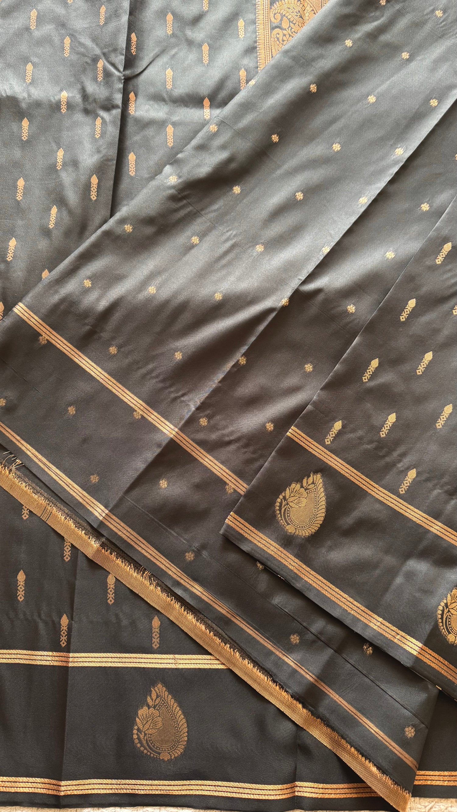 SEMI SILK SAREE SUV5650-BLACK