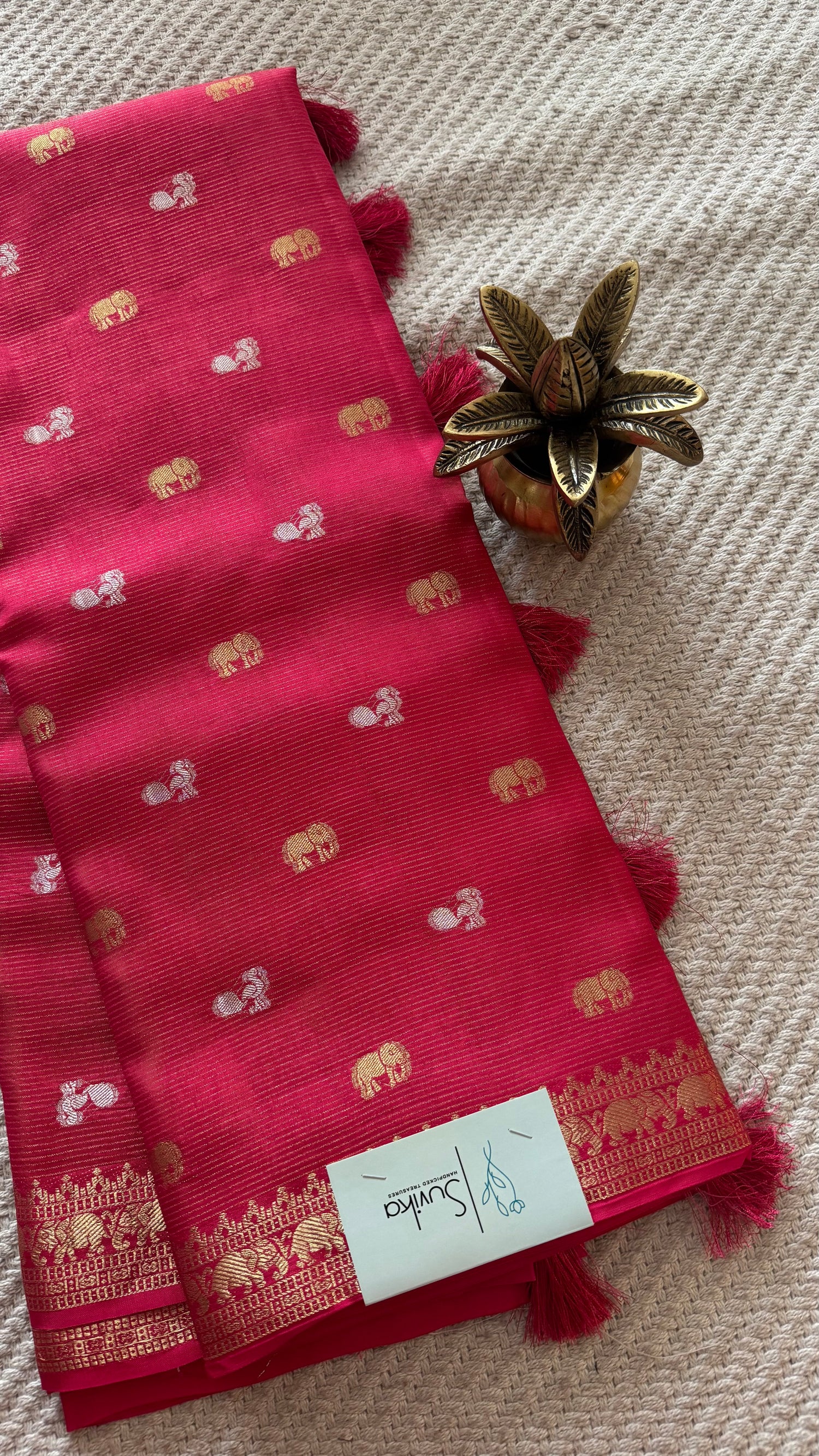 DOLA CREPE SAREE SUV5628-PINK