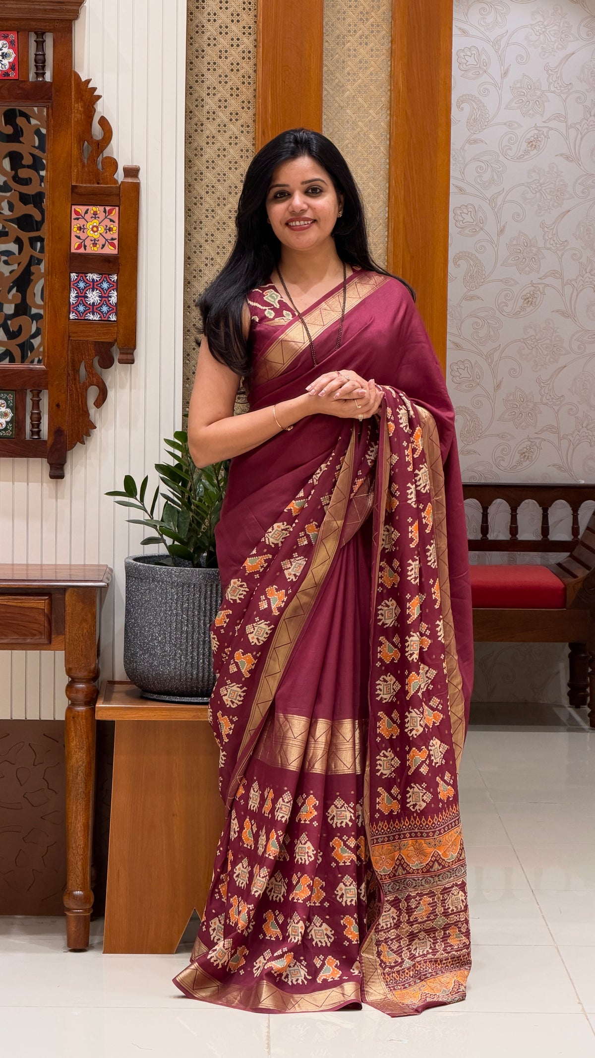 PRINTED CREPE SUV5779-WINE