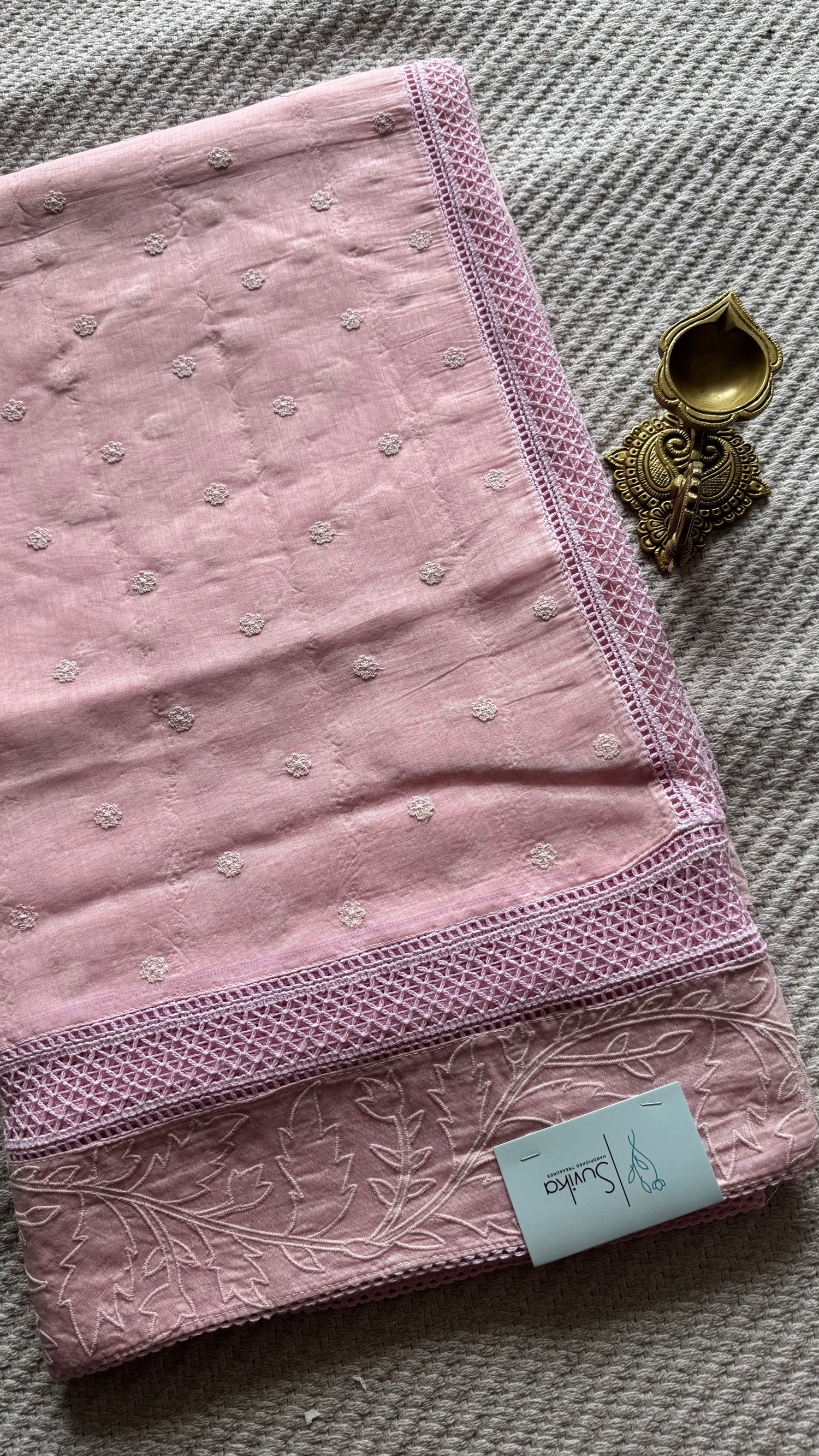 PURE MUL CHANDERI SAREE SUV5351-PINK